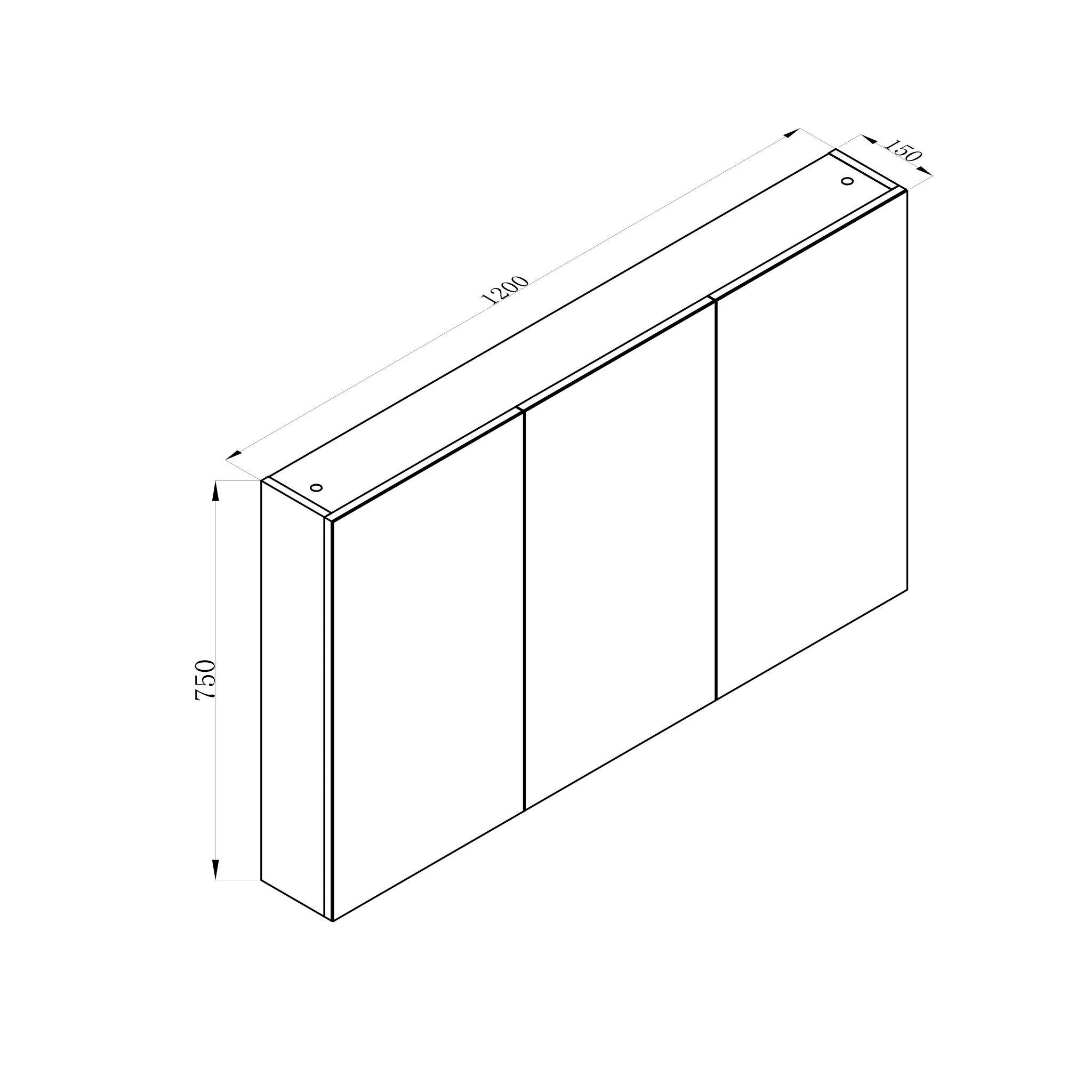 Clearance - 1200mm Oak Shaving Cabinet - Image 6