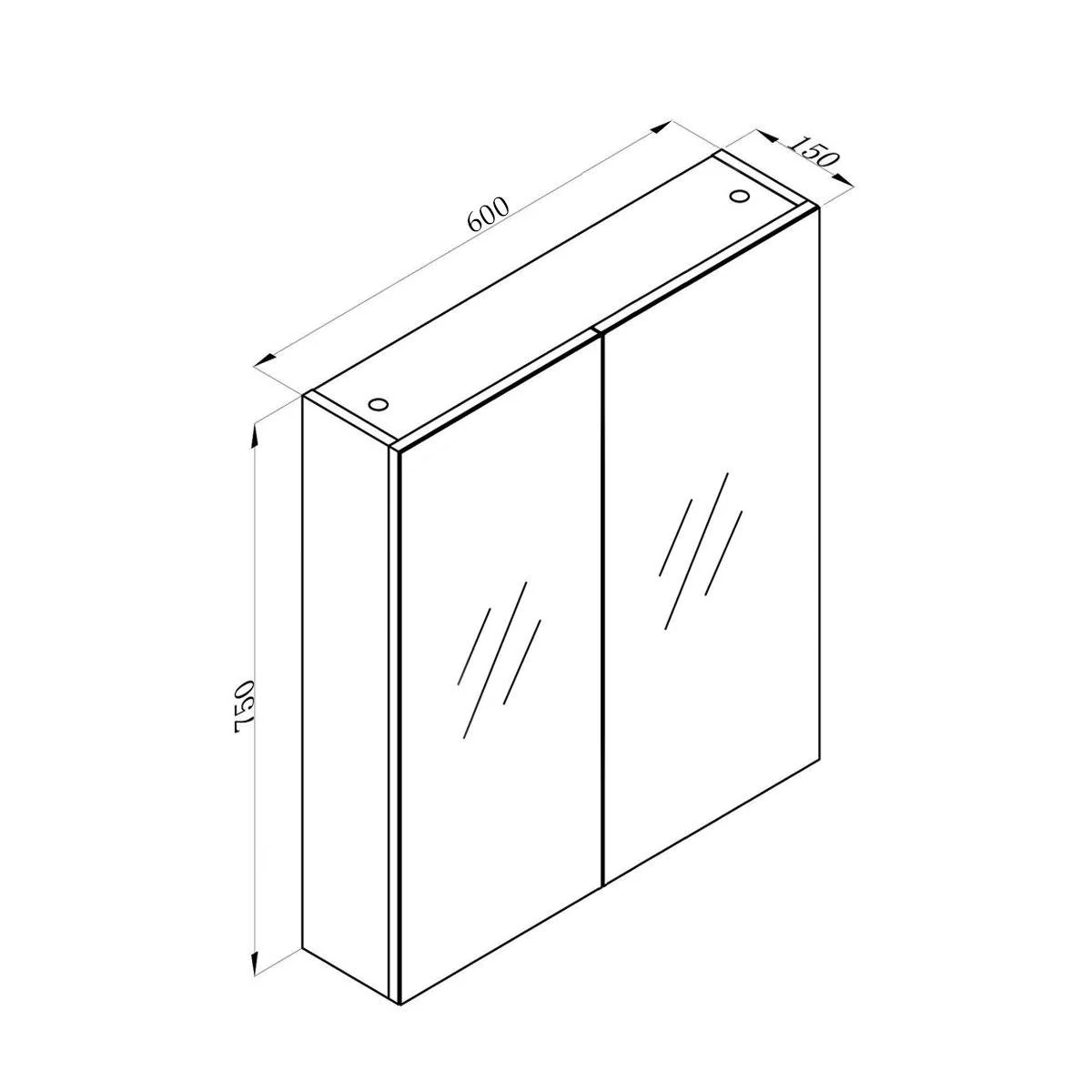Clearance - 600mm Oak Shaving Cabinet - Image 6