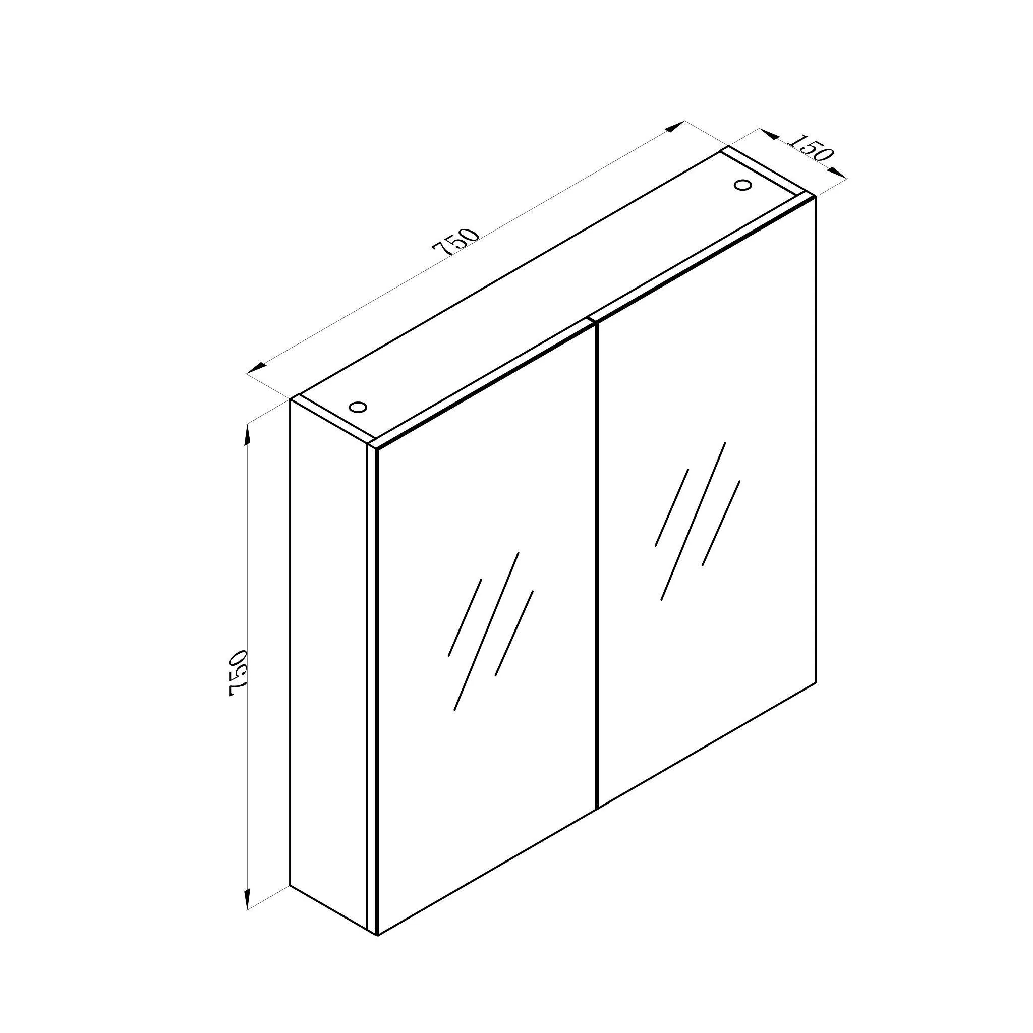 Clearance - 750mm Oak Shaving Cabinet - Image 6