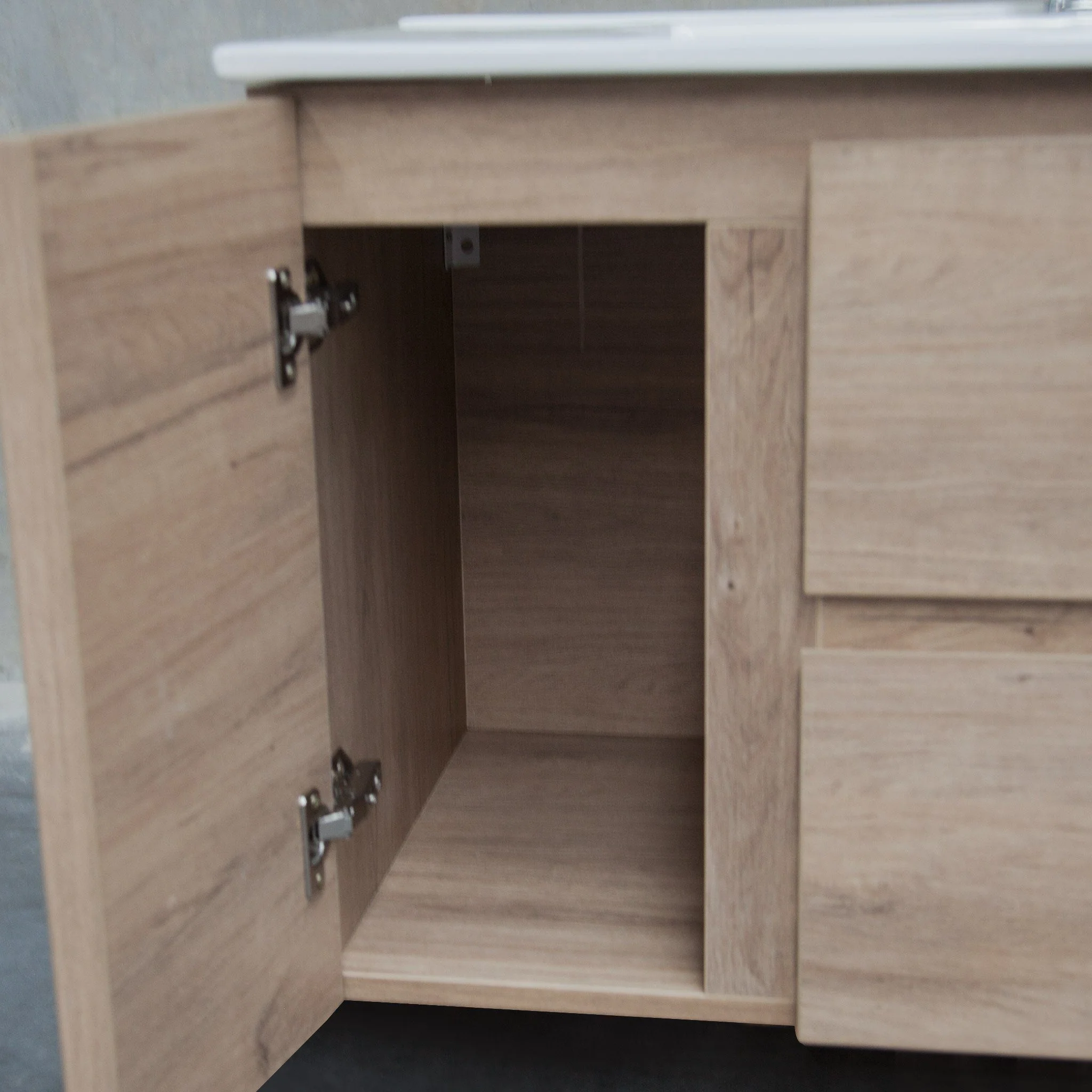 ALBANY 750mm Oak Timber Wall Hung Vanity - Image 11