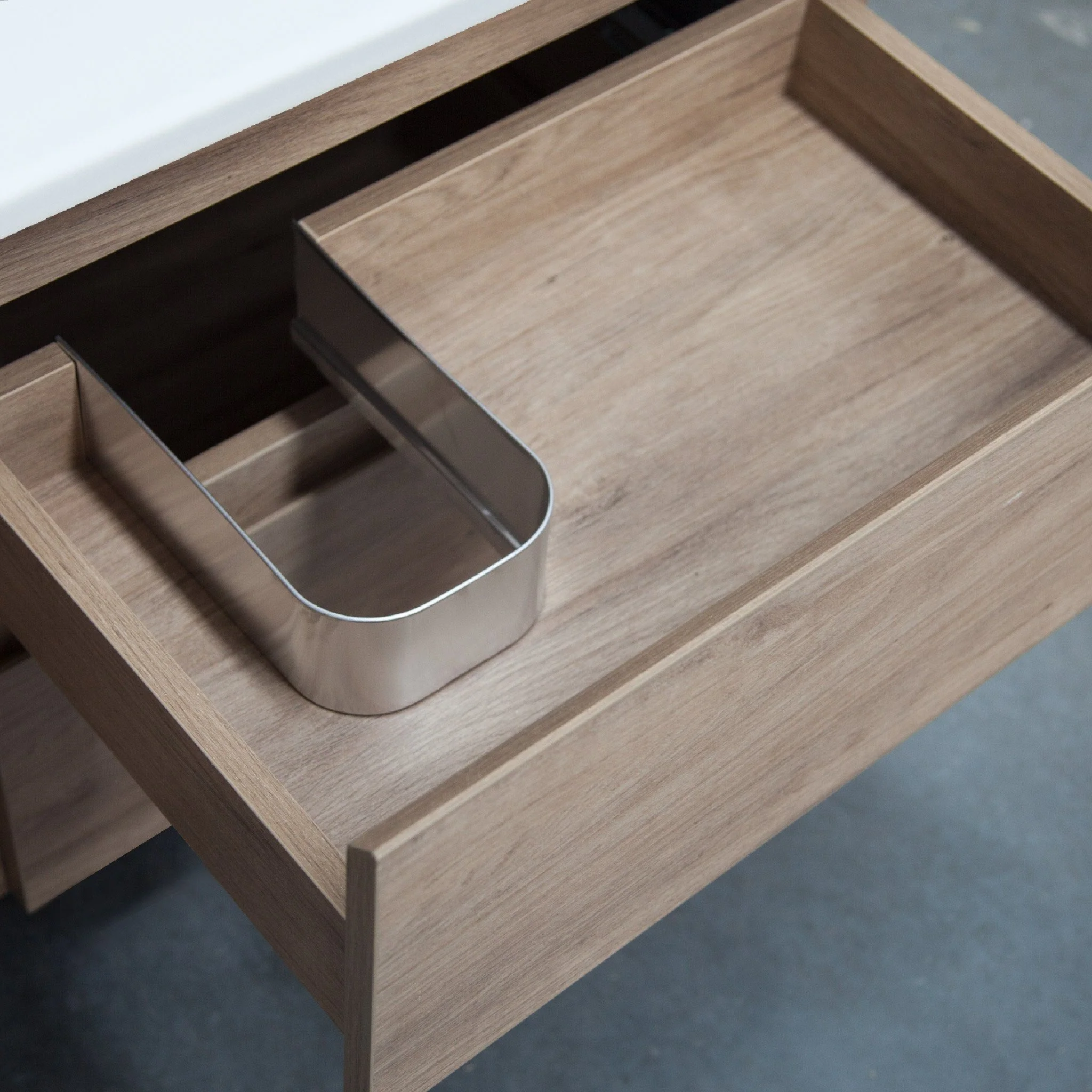 ALBANY 900mm Oak Timber Wall Hung Vanity - Image 9