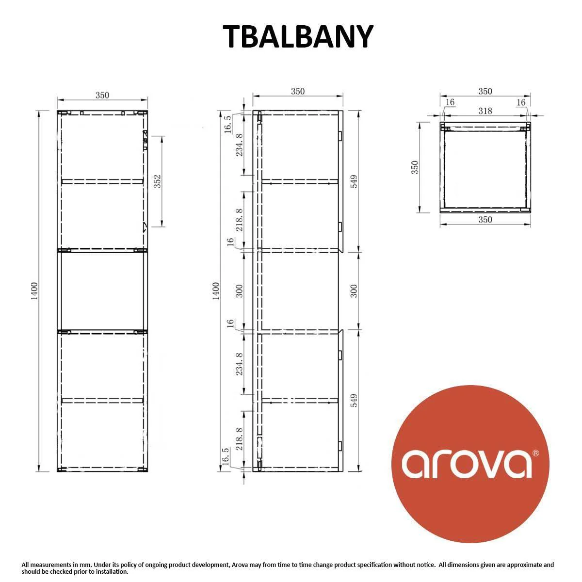 Albany Tallboy Bathroom Cabinet - Image 3