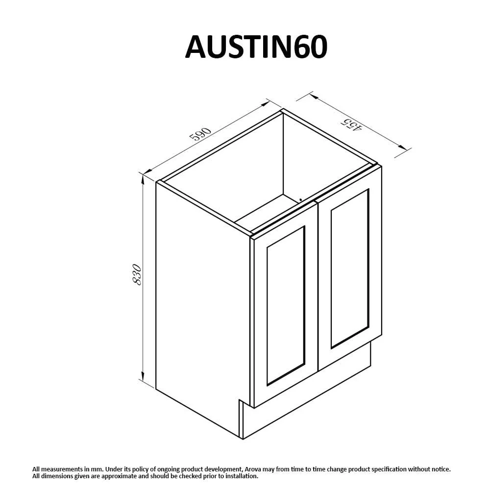 Clearance - AUSTIN 600mm Floor Standing Bathroom Vanity - Image 5