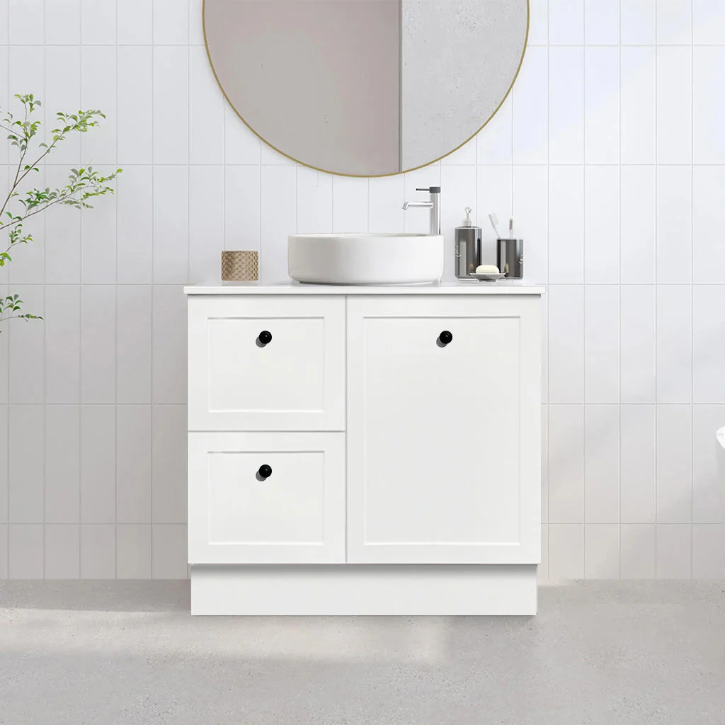 Clearance - AUSTIN 900mm Floor Standing Bathroom Vanity Left Hand Side - Image 7