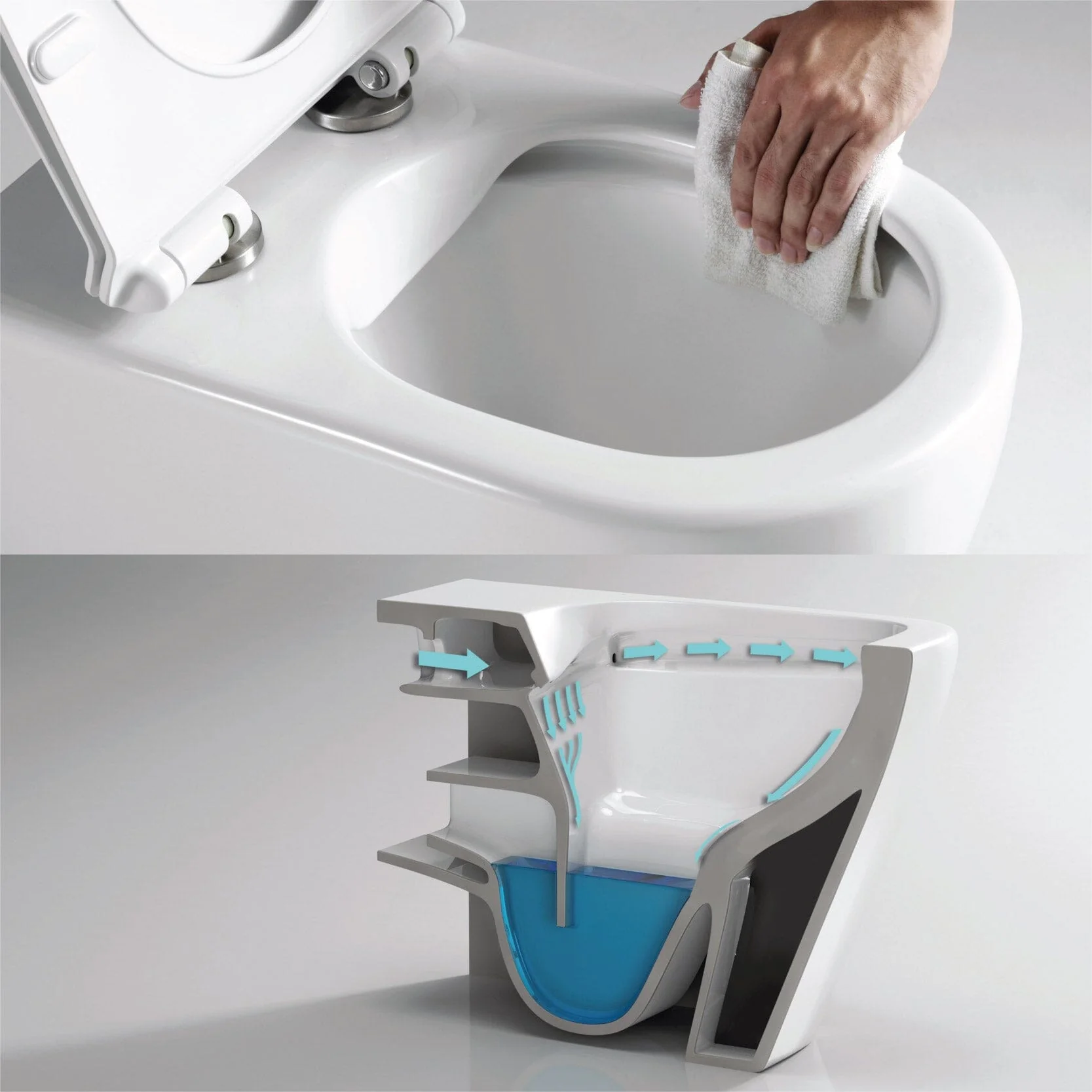 Luca65 Back to Wall Rimless Toilet Suite - Image 4