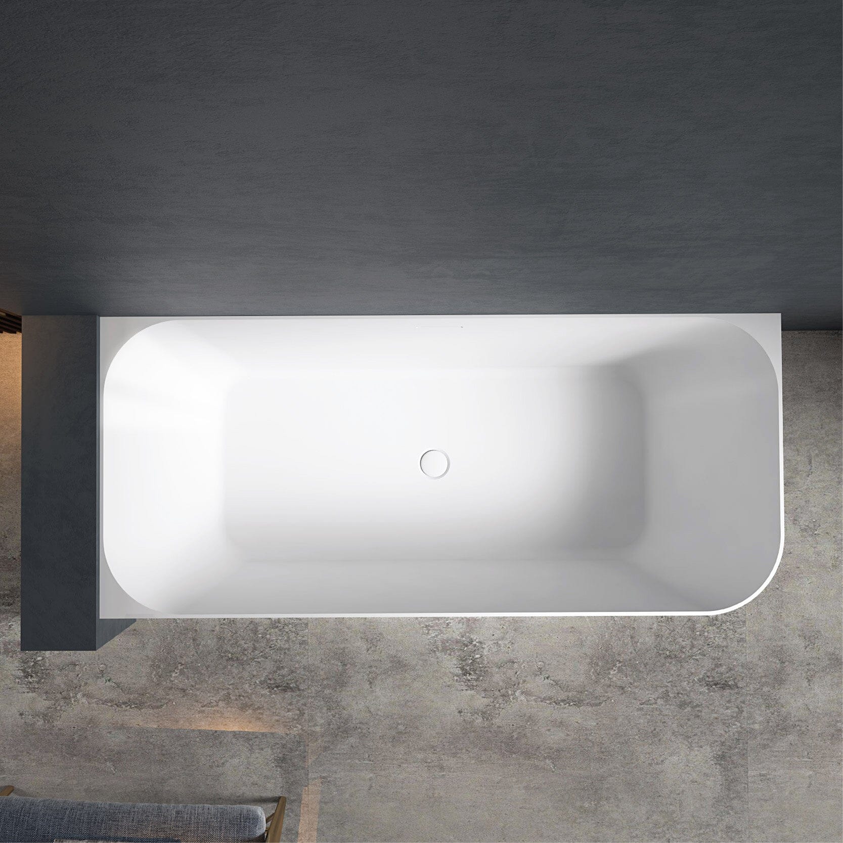 CLARA 1500mm Left Hand Corner Free Standing Bath Gloss White - Image 3