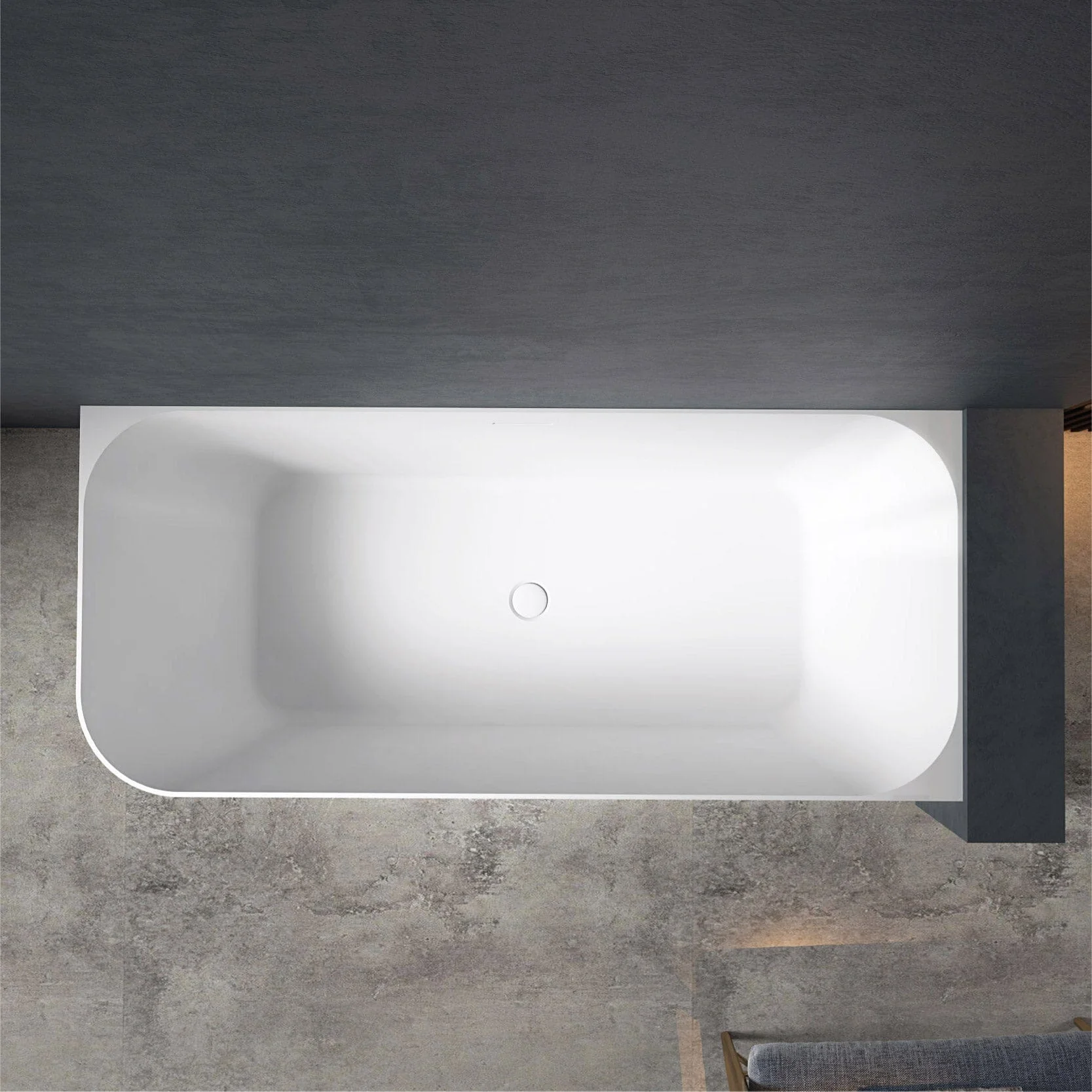 CLARA 1500mm Right Hand Corner Free Standing Bath Gloss White - Image 3
