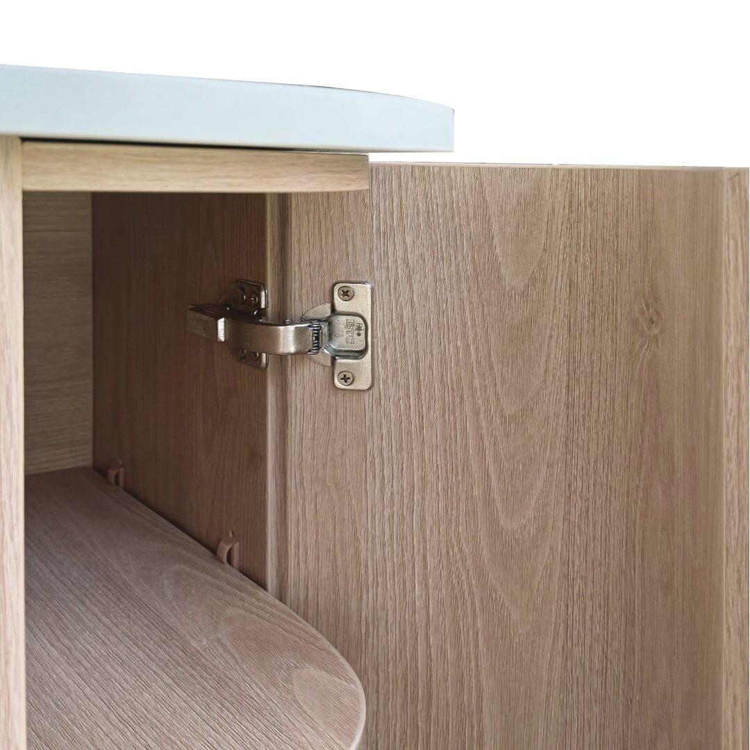 Ellie 1500mm Curved Timber Wall Hung Bathroom Vanity - Image 6