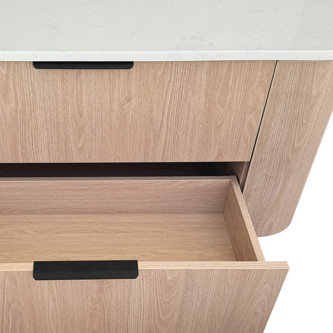 Ellie 1500mm Curved Timber Wall Hung Bathroom Vanity - Image 8