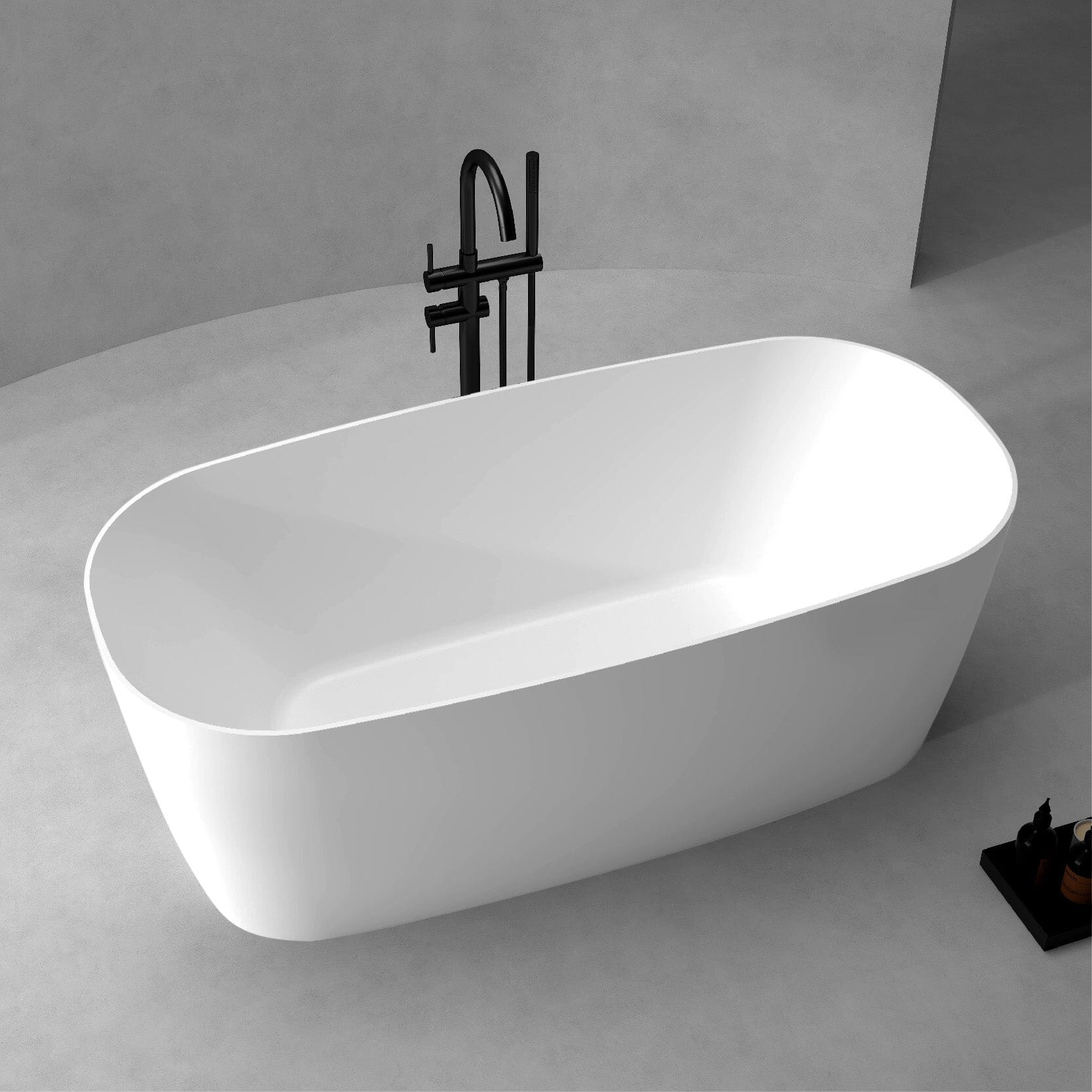 Clearance - DANA 1700mm Oval Freestanding Bathtub Gloss White - Image 3