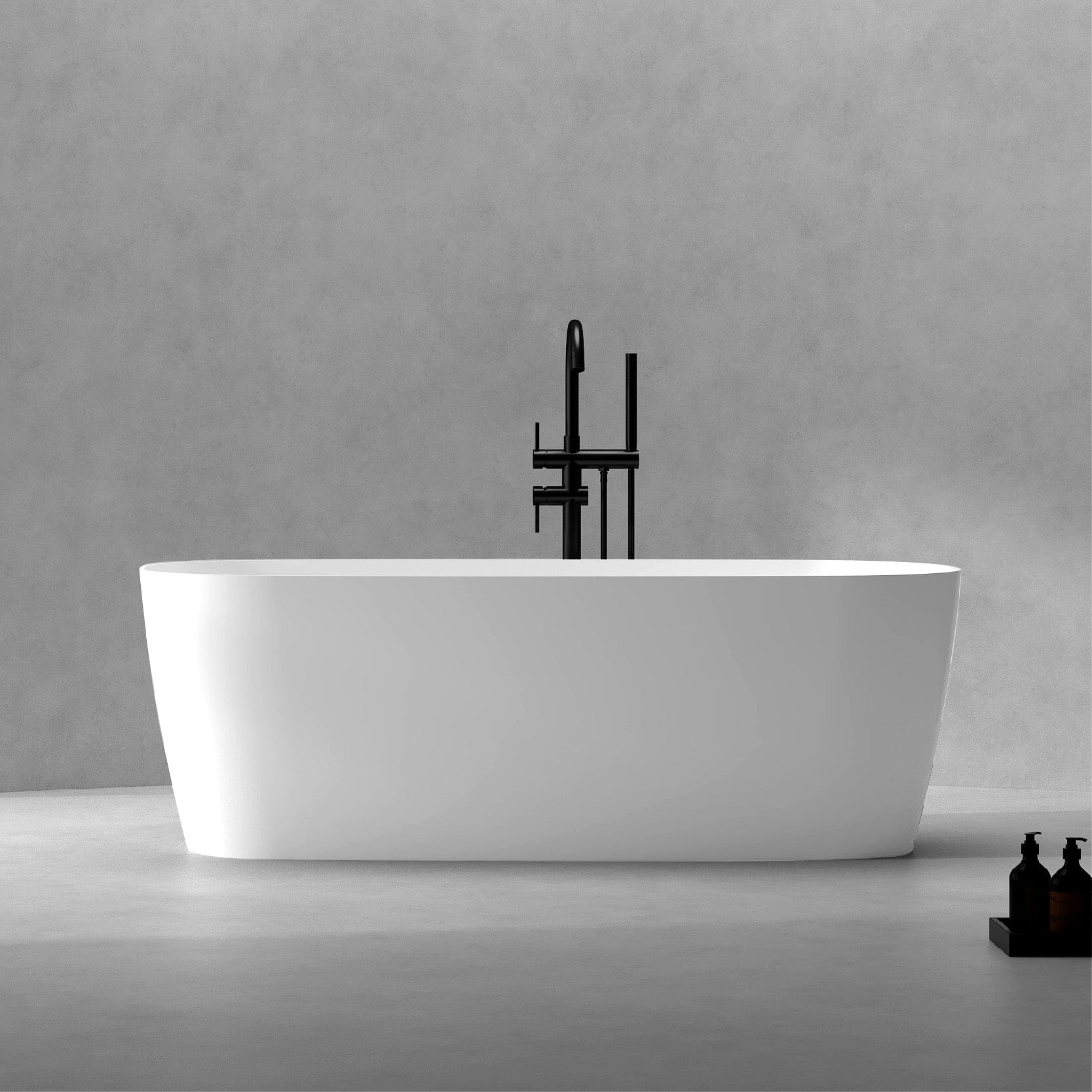 Clearance - DANA 1700mm Oval Freestanding Bathtub Gloss White - Image 6