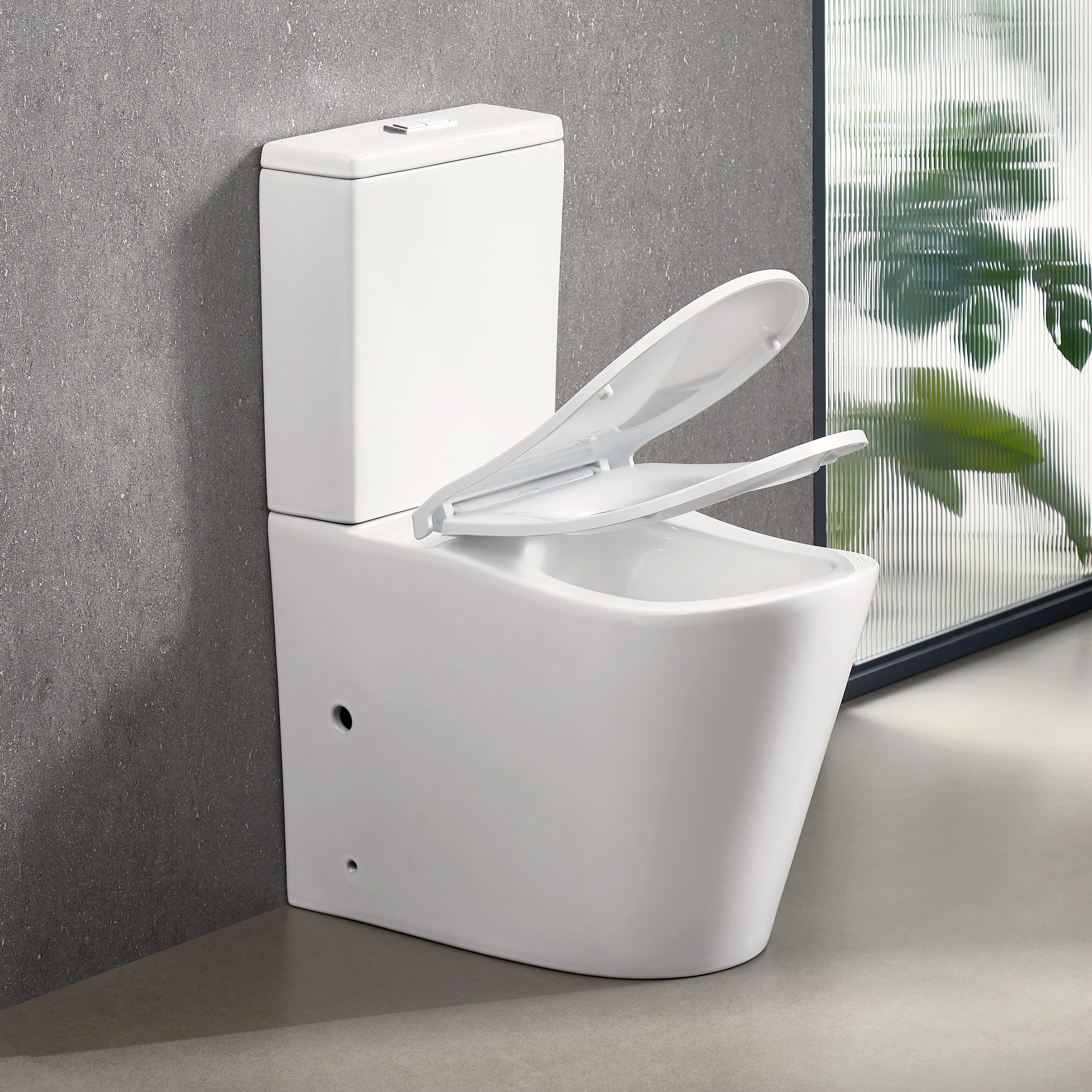 ErgoFlow Edge67 Ergonomic Rimless Tornado Back to Wall Toilet - Image 4