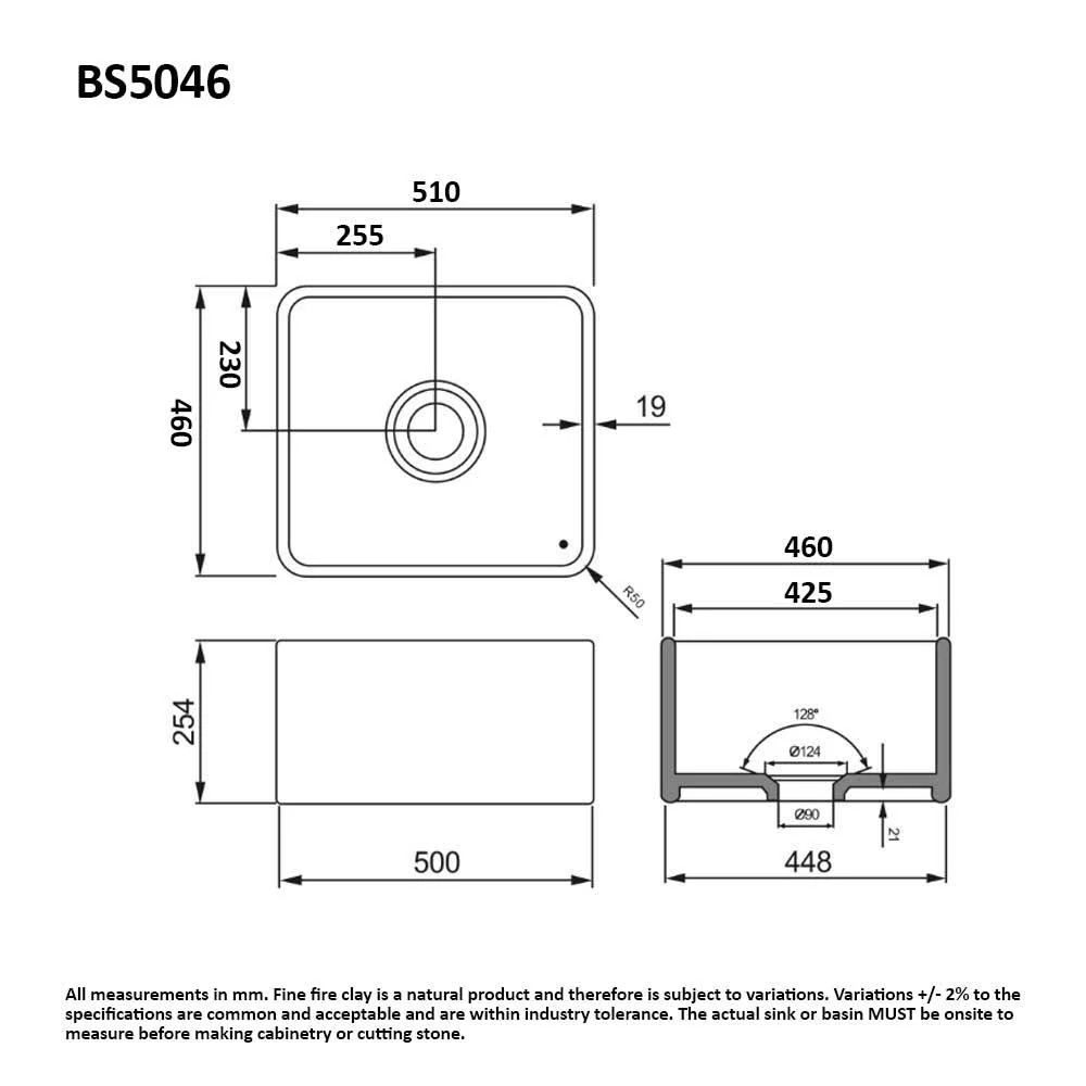 Chelsea 50 Fine Fireclay Butlers Kitchen Sink - Image 7