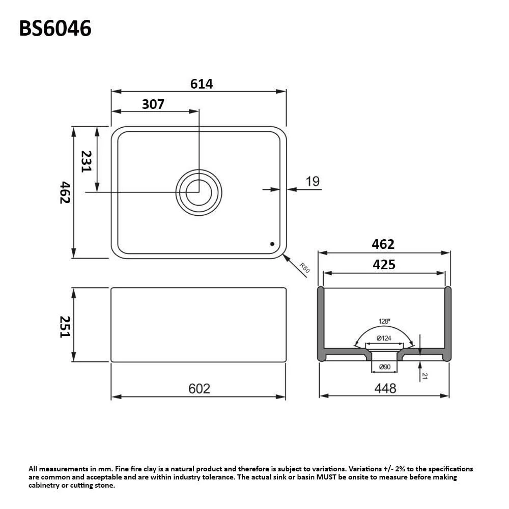 Chelsea 60 Fine Fireclay Butlers Kitchen Sink - Image 5