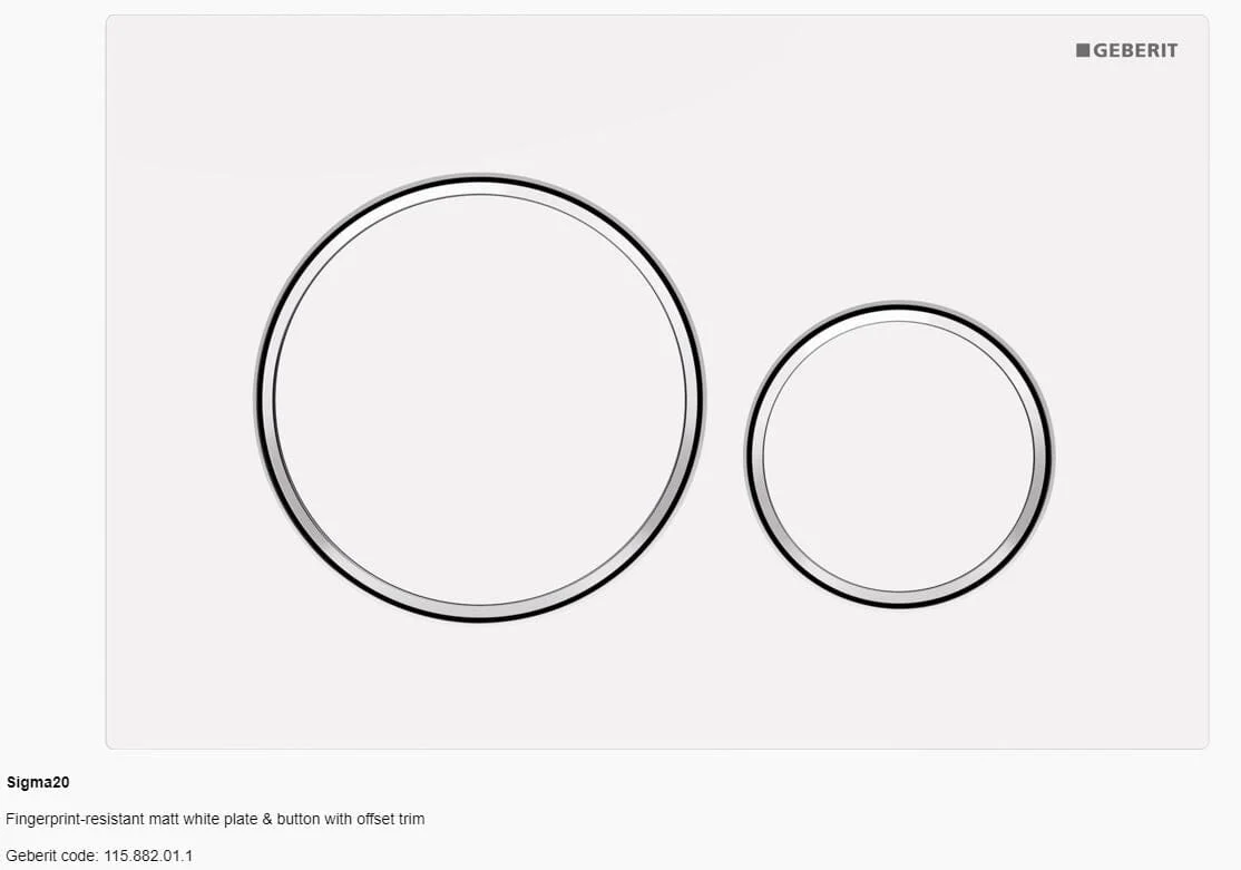 Geberit Sigma 20 Dual Flush Button and Plate - Image 12