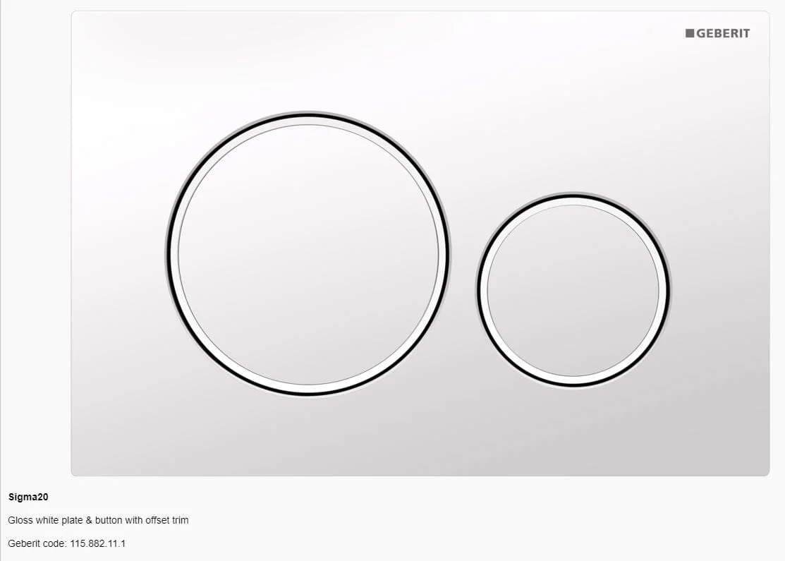 Geberit Sigma 20 Dual Flush Button and Plate - Image 13