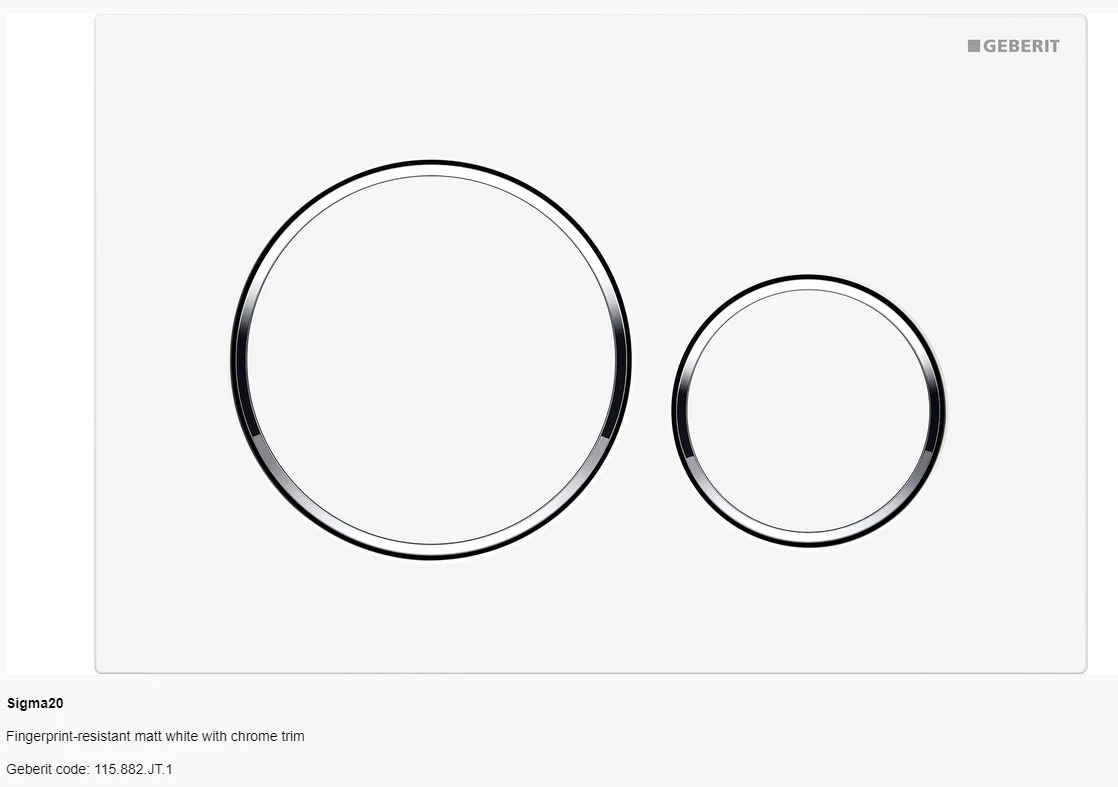 Geberit Sigma 20 Dual Flush Button and Plate - Image 4