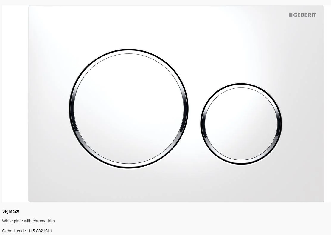 Geberit Sigma 20 Dual Flush Button and Plate - Image 5