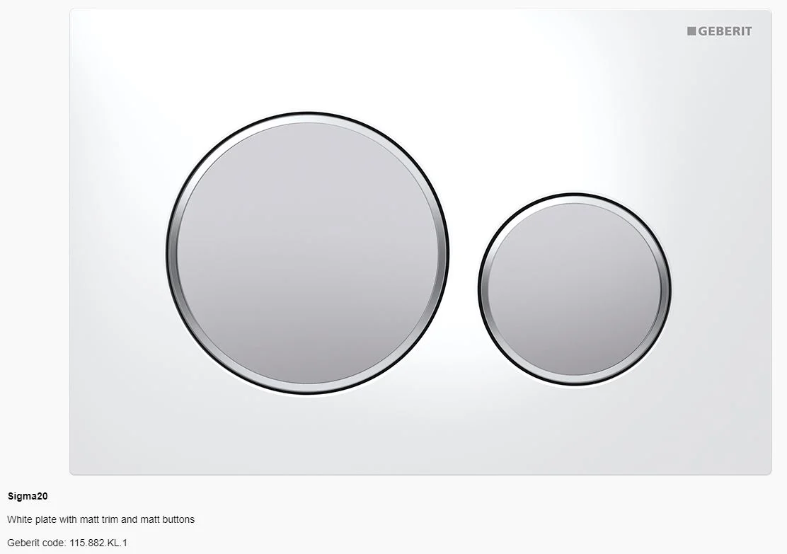 Geberit Sigma 20 Dual Flush Button and Plate - Image 8