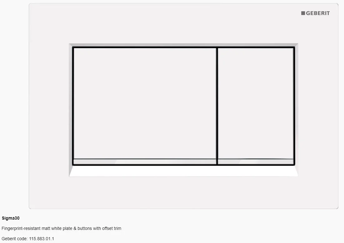 Geberit Sigma 30 Dual Flush Button and Plate - Tone in Tone | A touch of fun - Image 3
