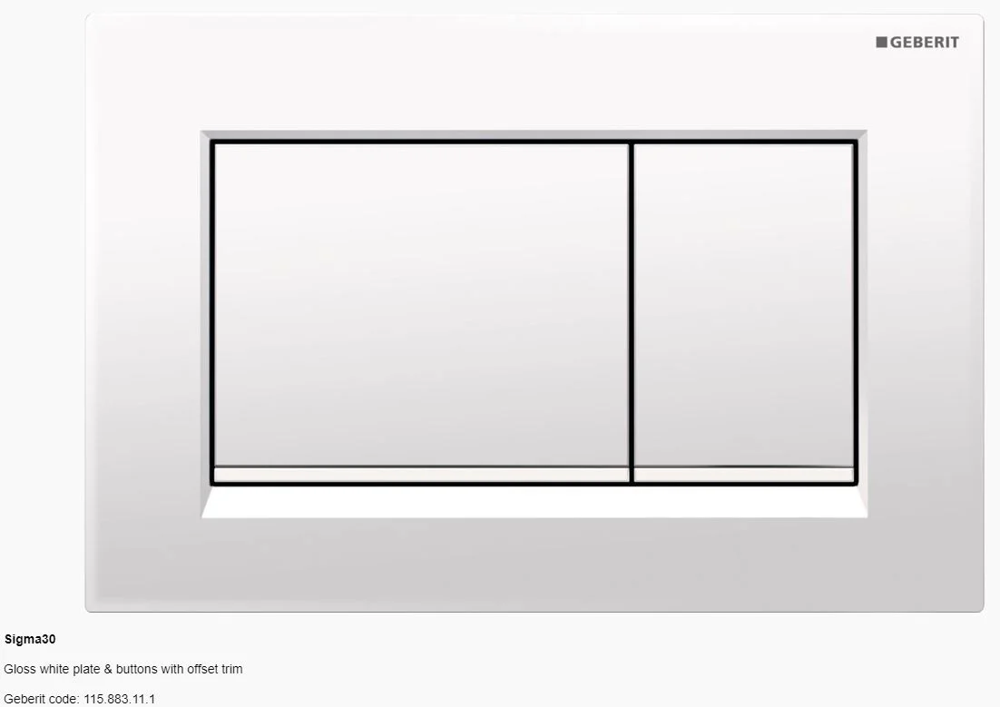 Geberit Sigma 30 Dual Flush Button and Plate - Tone in Tone | A touch of fun - Image 4