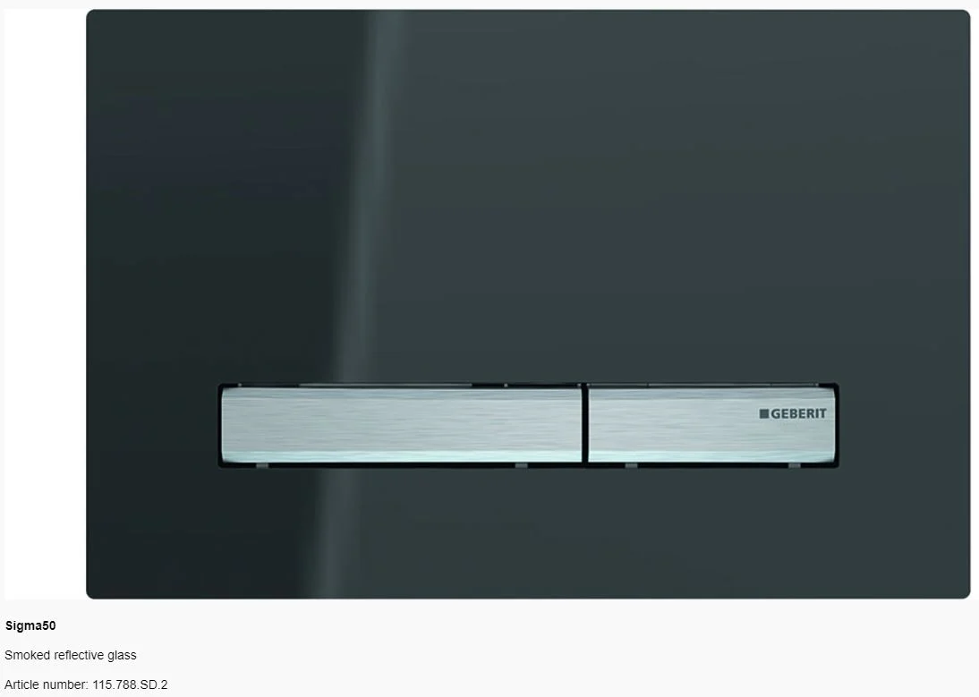 Geberit Sigma 50 Glass Dual Flush Button and Plate - Image 4