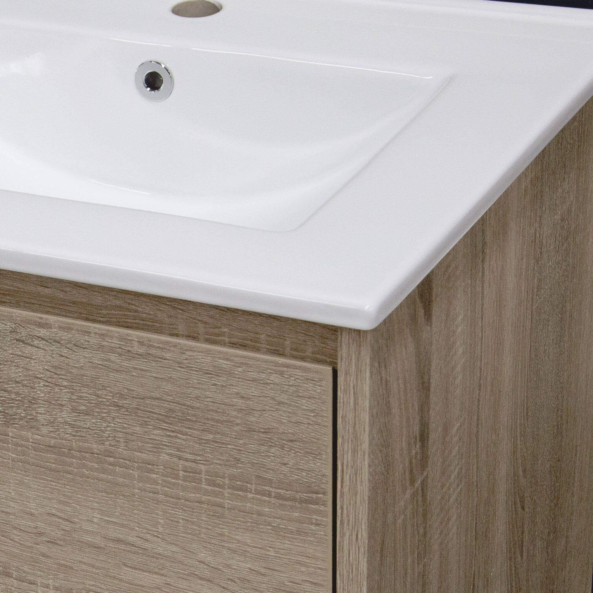 KRIS 1200mm Oak Timber Wall Hung Single Vanity - Image 5