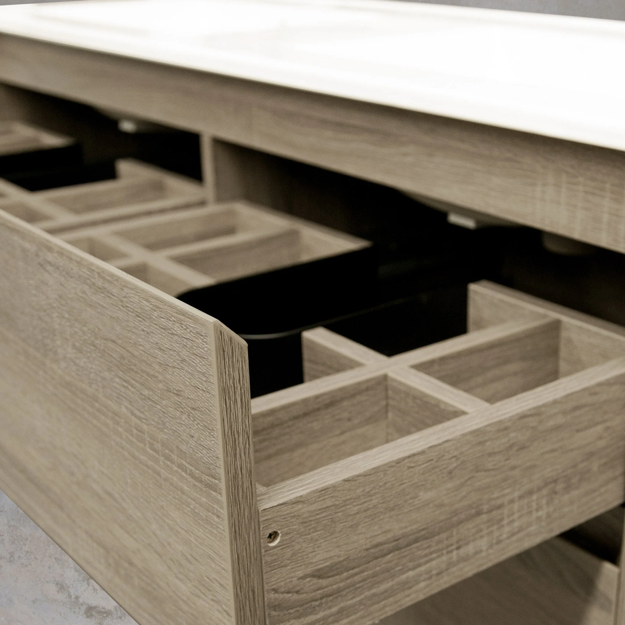 KRIS 1200mm Oak Timber Wall Hung Double Vanity - Image 11