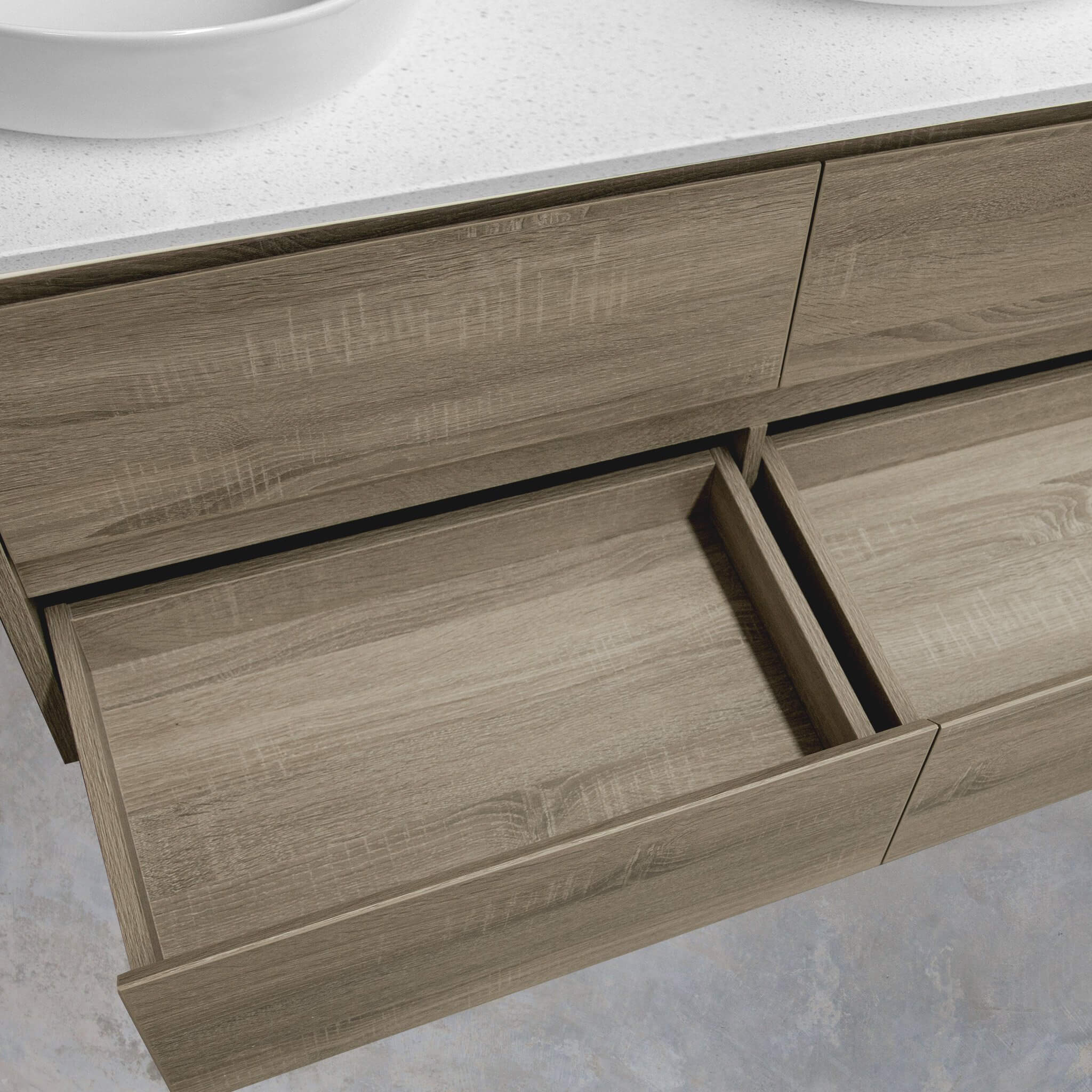 KRIS 1200mm Oak Timber Wall Hung Double Vanity - Image 13
