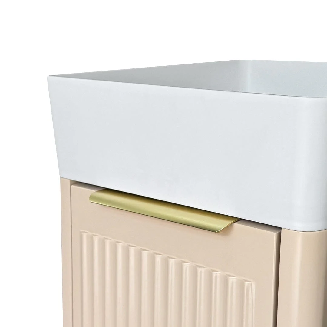 Lexi 400mm Small Vanity Almond & White Basin Set - Image 4