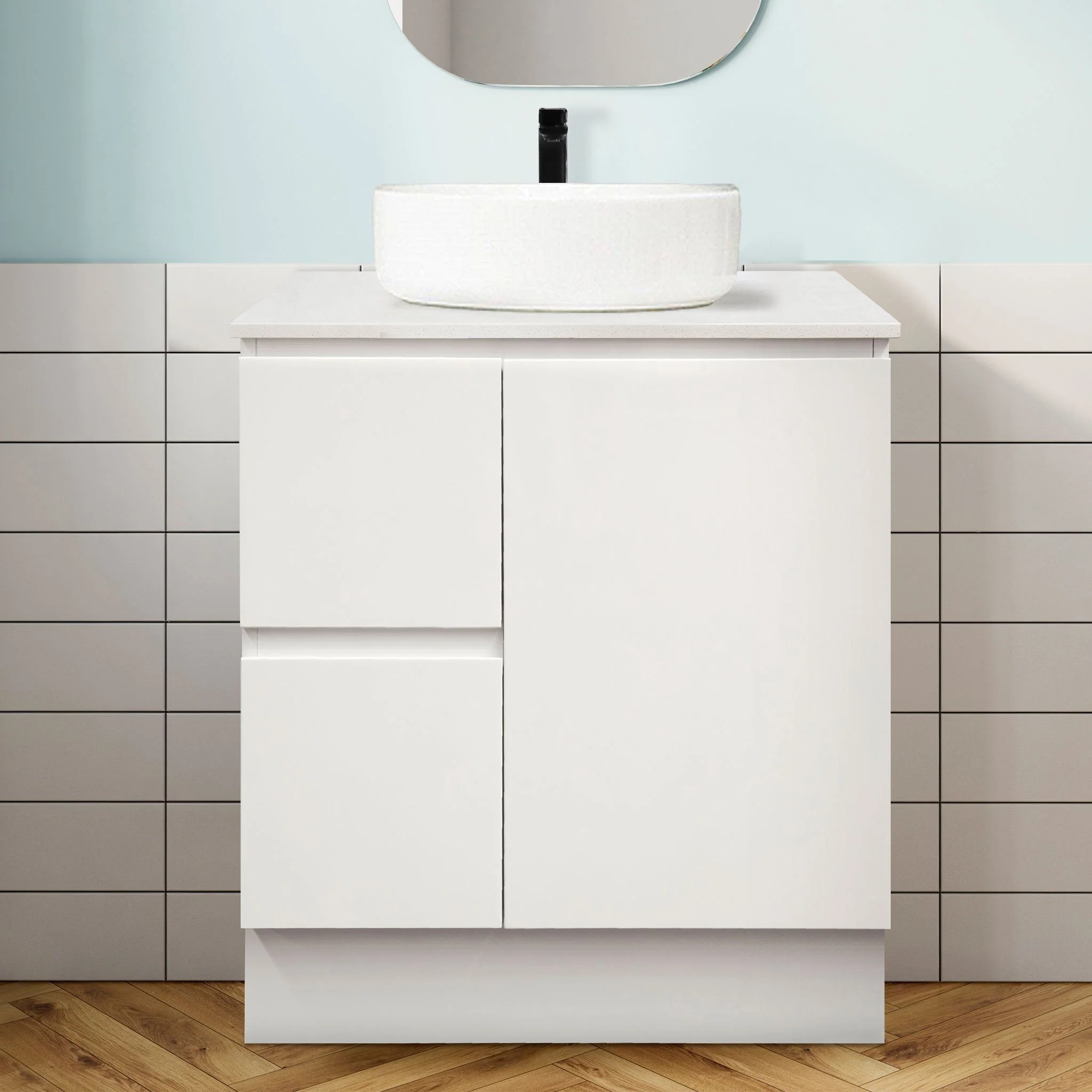 Clearance - LUCA 750mm Bathroom Vanity Right Hand Side - Image 3