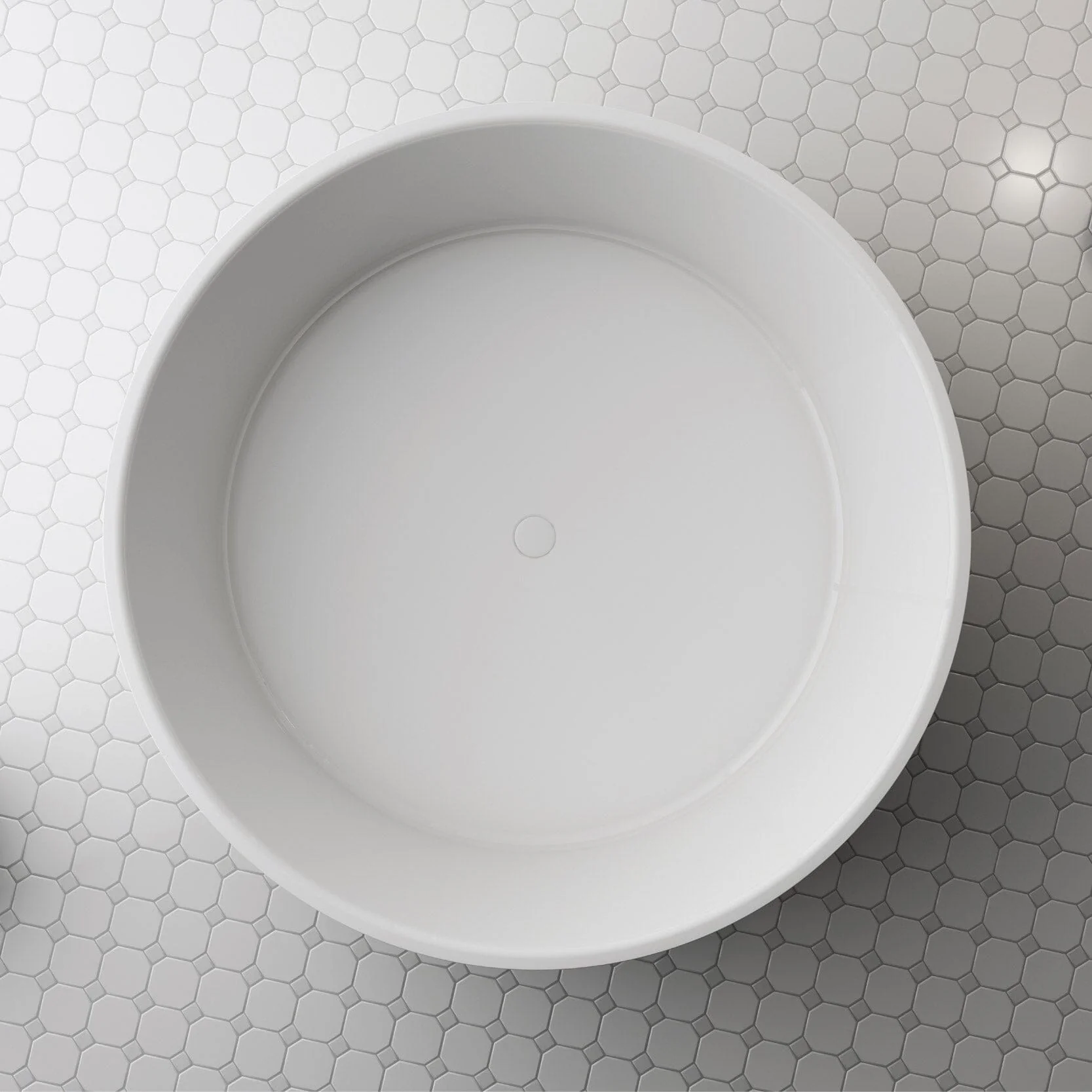 NOVA 1350mm Round Freestanding Bath Gloss White - Image 3