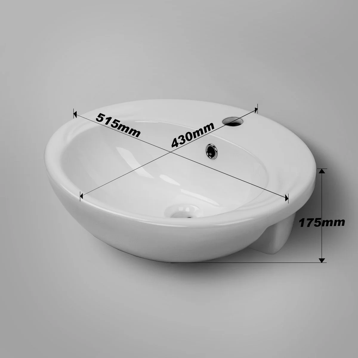 COMO Semi Recess Round Basin - Image 8