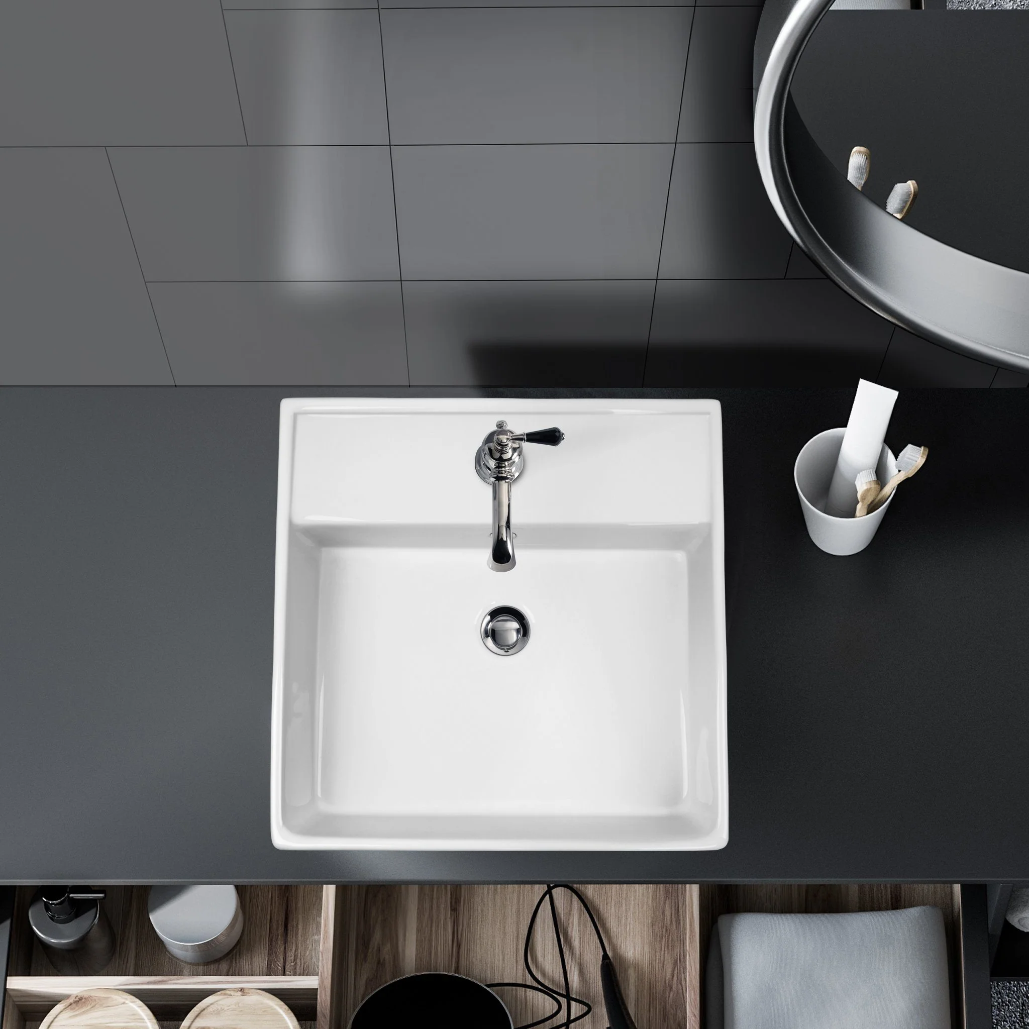 MAYFAIR Above Counter Basin 1 Tap Hole - Image 3