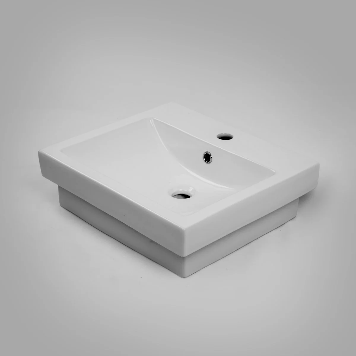 MEGGA-2 Half Inset Square Basin 1 Tap Hole - Image 4