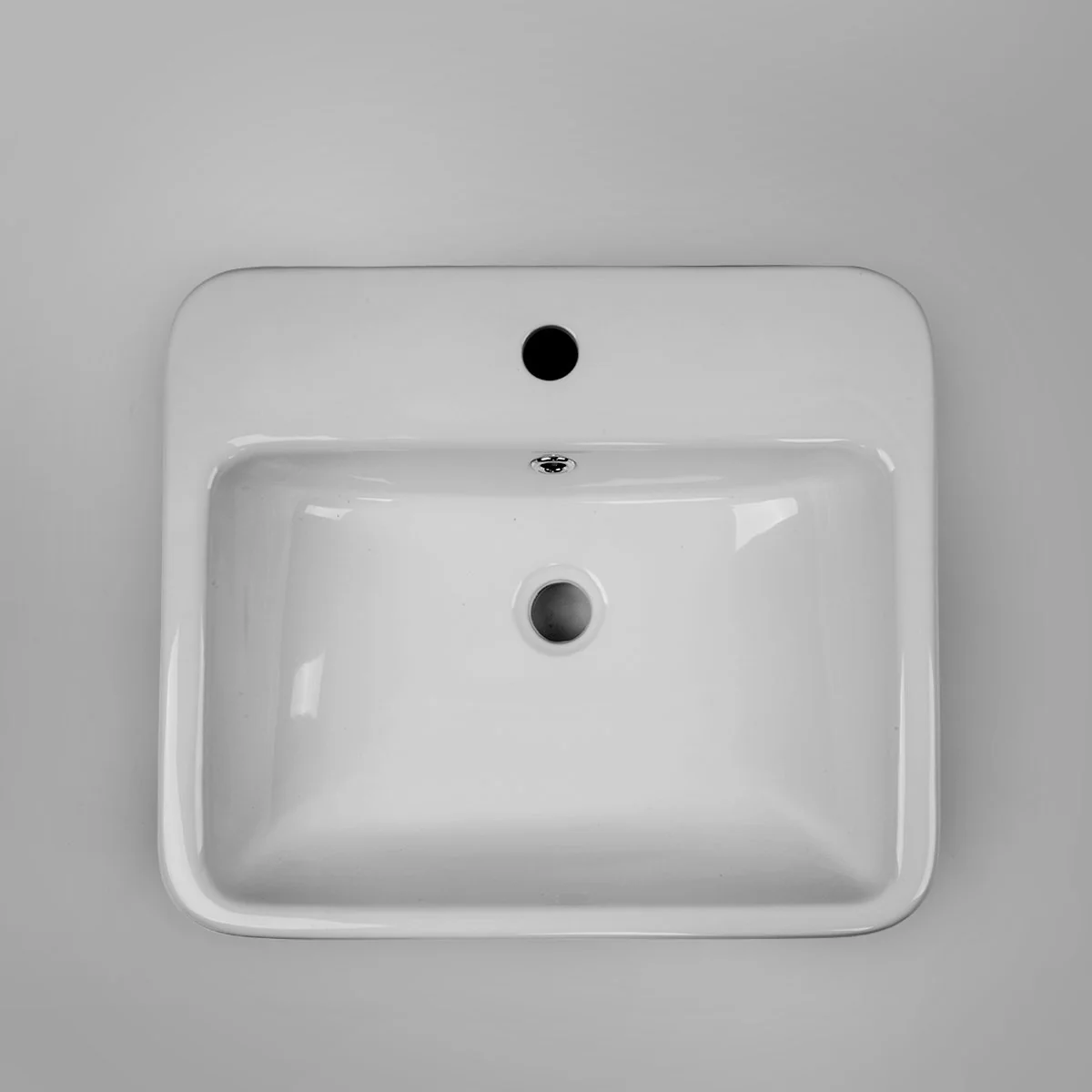 CoCo Half Inset Basin Soft Corners 1 Tap Hole - Image 7