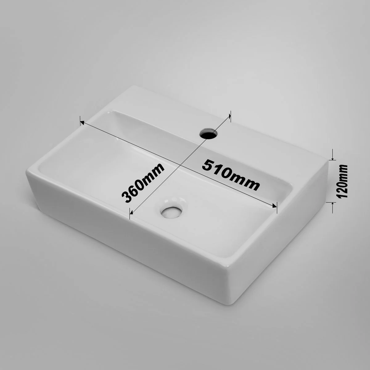 ACQUA Wall Hung Basin Gloss White - Image 7