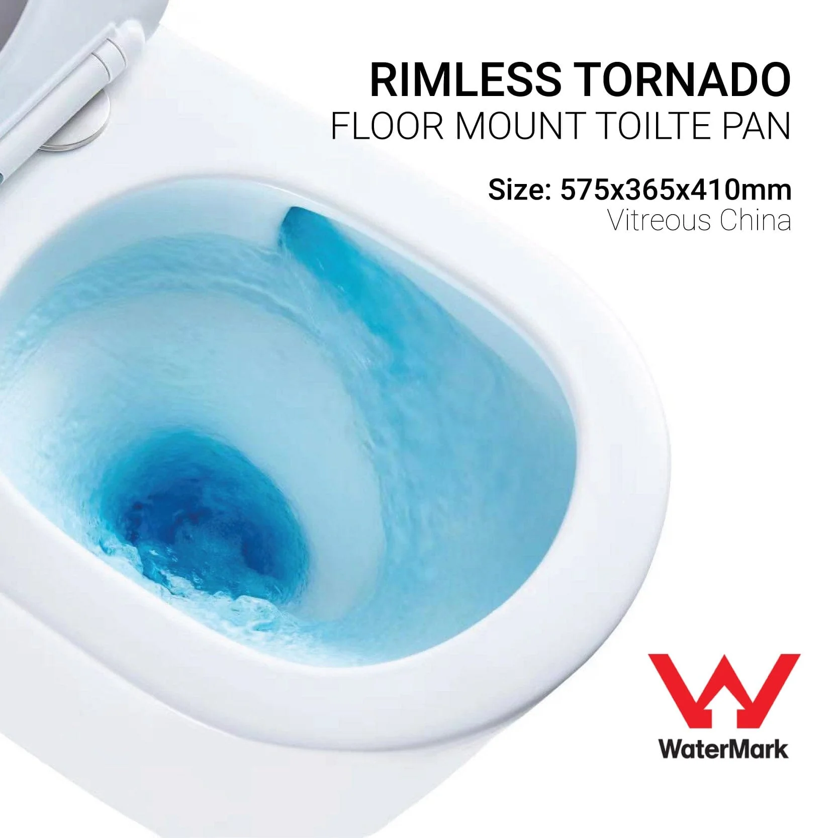 Max57 Rimless Tornado Floor Mount Toilet Pan - Image 4