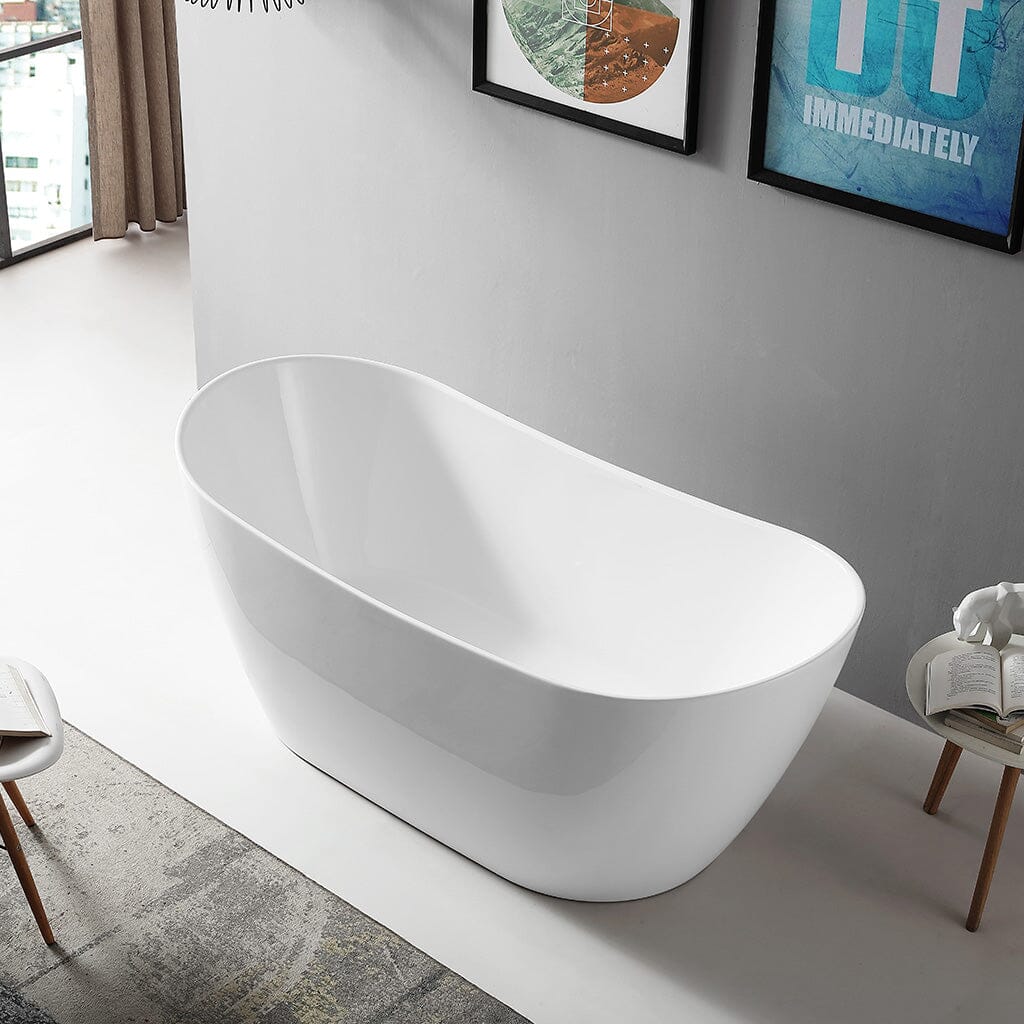 Serene 1500mm Freestanding Bathtub Gloss White - Image 3