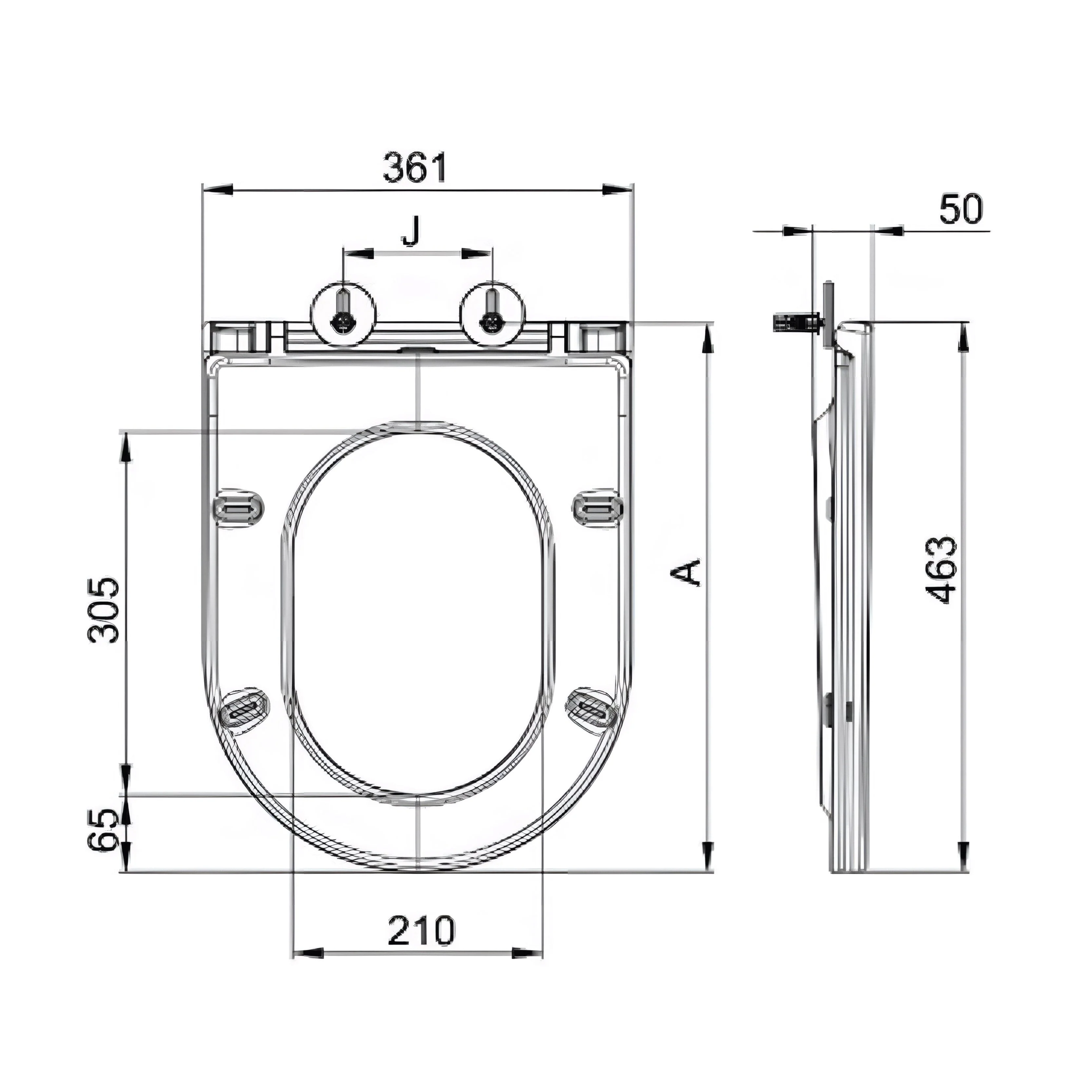 ST05 Soft Close UF Toilet Seat with Quick Release Design - Image 3