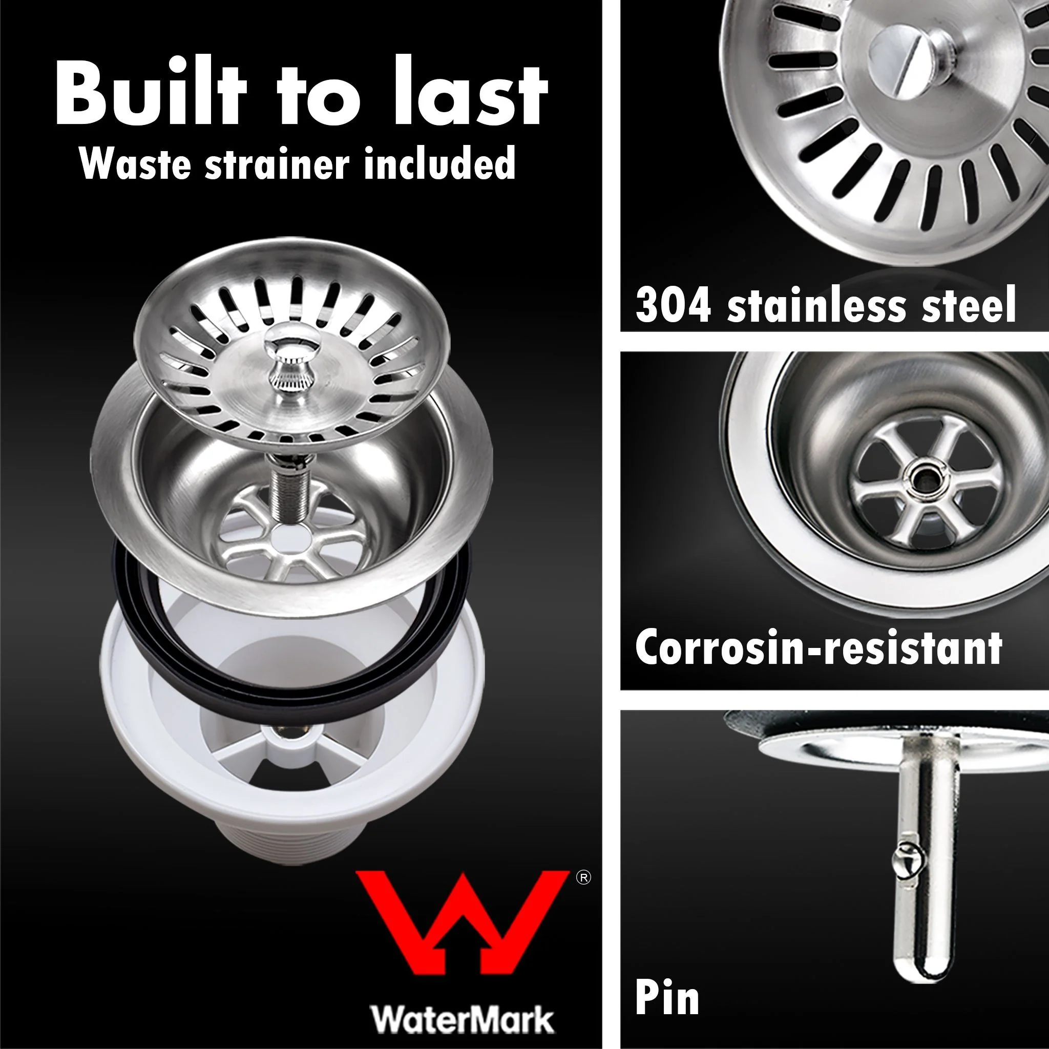 BASS 428mm Round Bowl Stainless Steel Kitchen Sink - Image 5