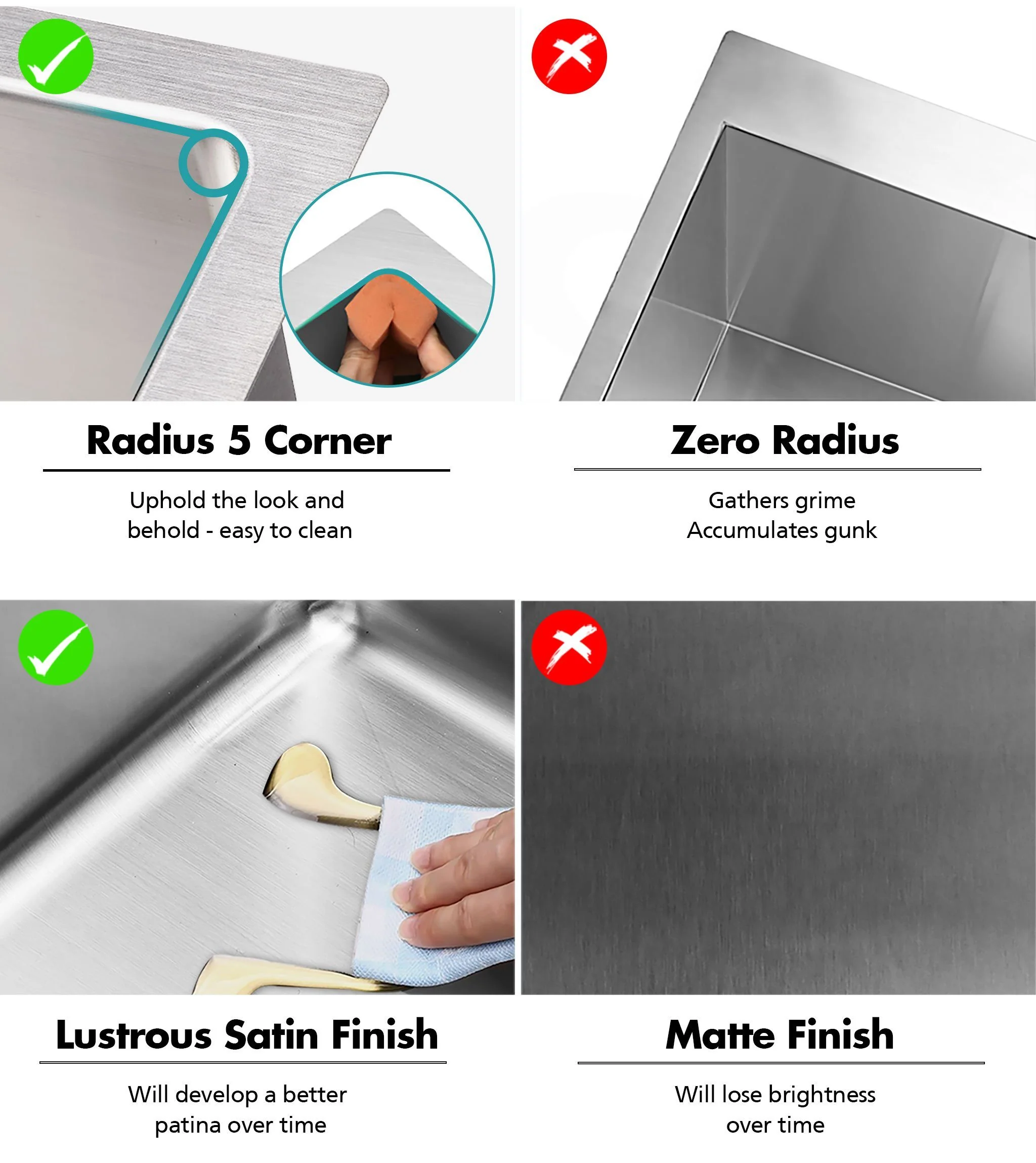 ULTIMO 1.5mm 1300W x 450D Double Bowl Sink with Drainer - SSD1345 - Image 6