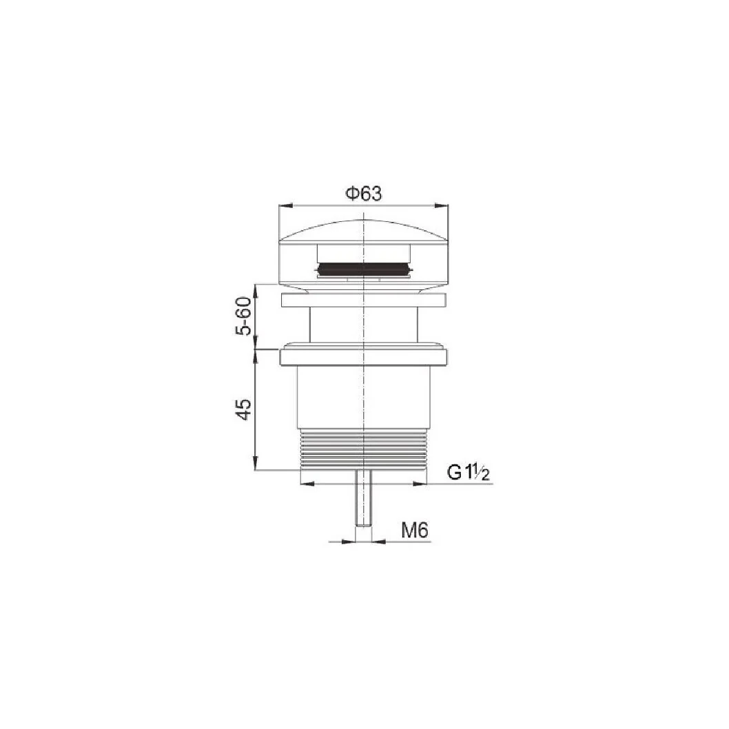 Universal Pop Up Waste Brushed Gold - Image 3