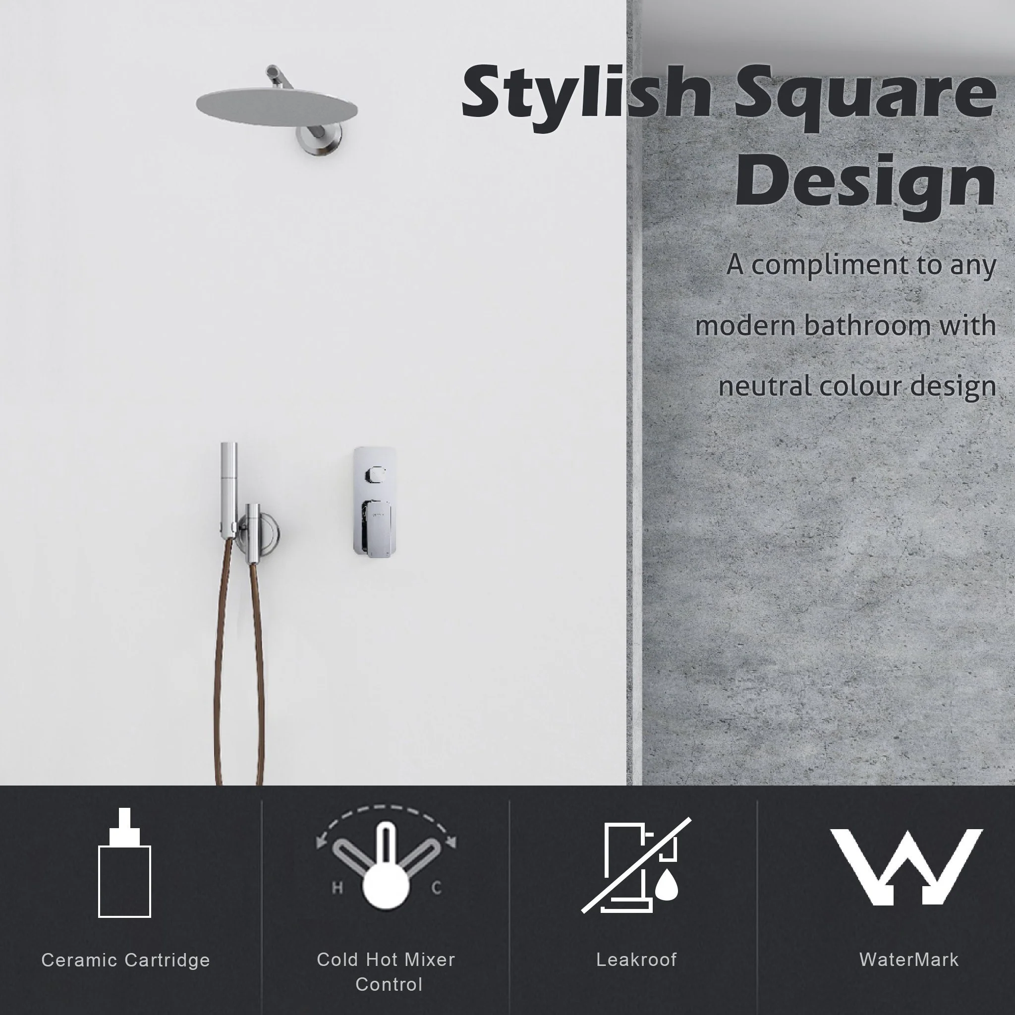 Clearance - VIVA Shower Bath Mixer with Divertor - Image 4