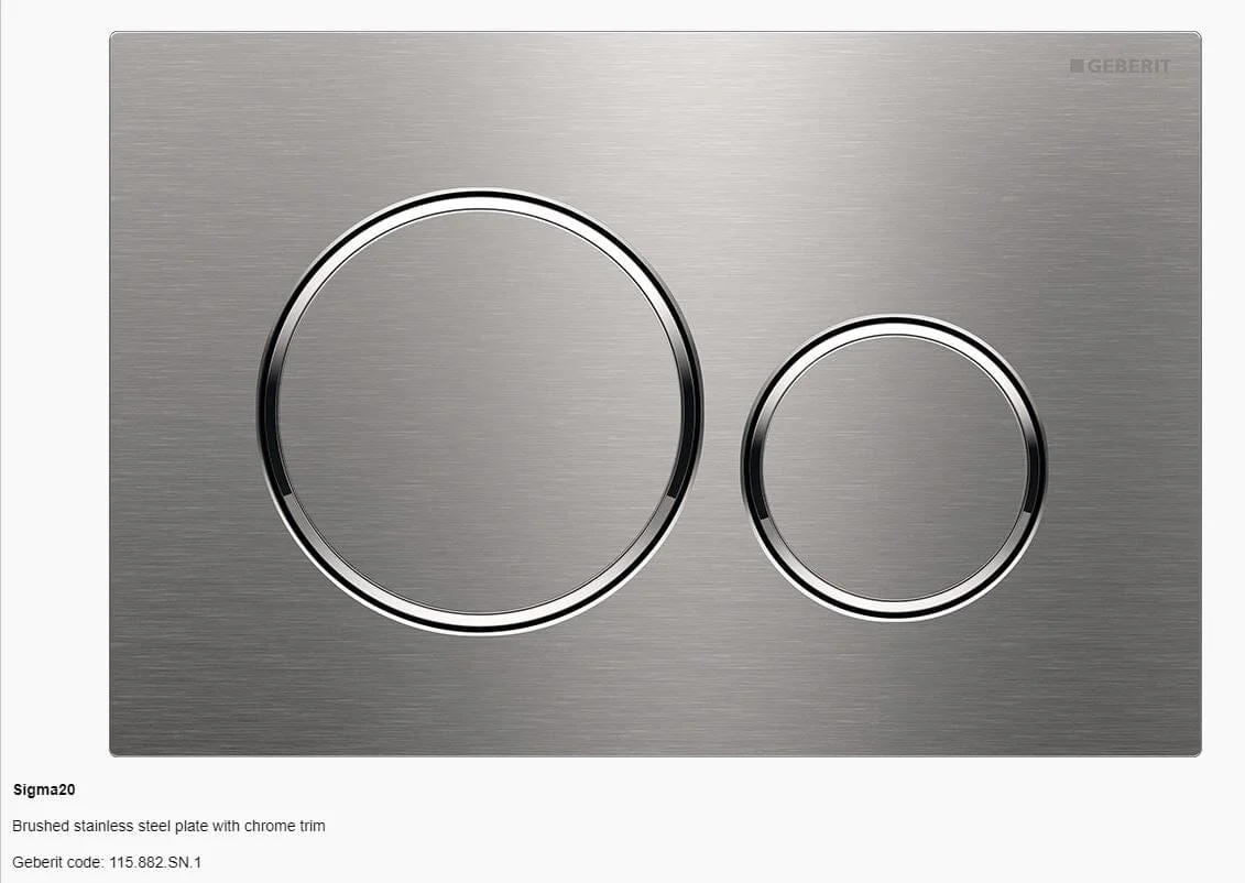 Yara51 Rimless Tornado Wall Hung Toilet + Geberit Stainless Steel Button Package - Image 6