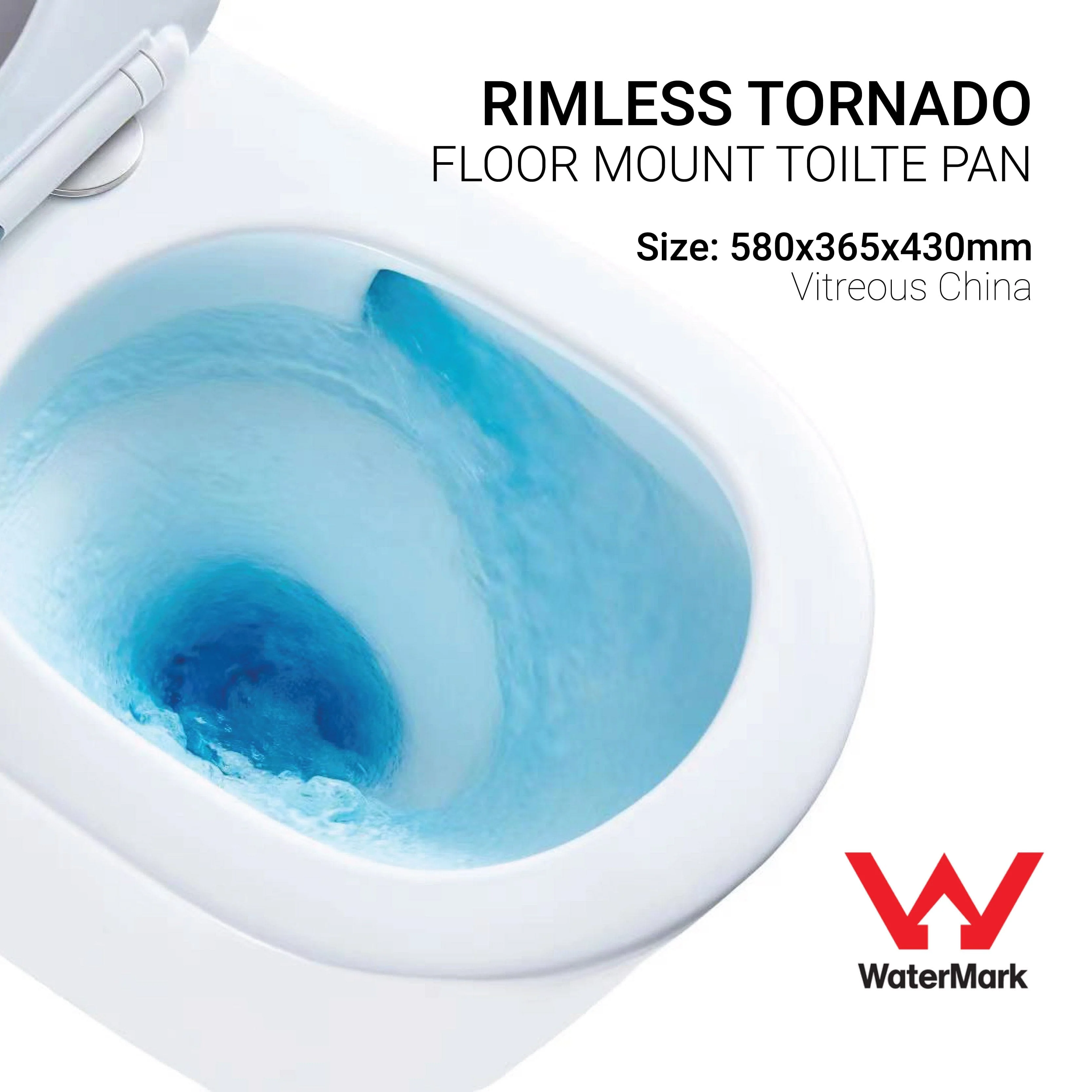 Yara58 Rimless Tornado Floor Mount Toilet - Image 3